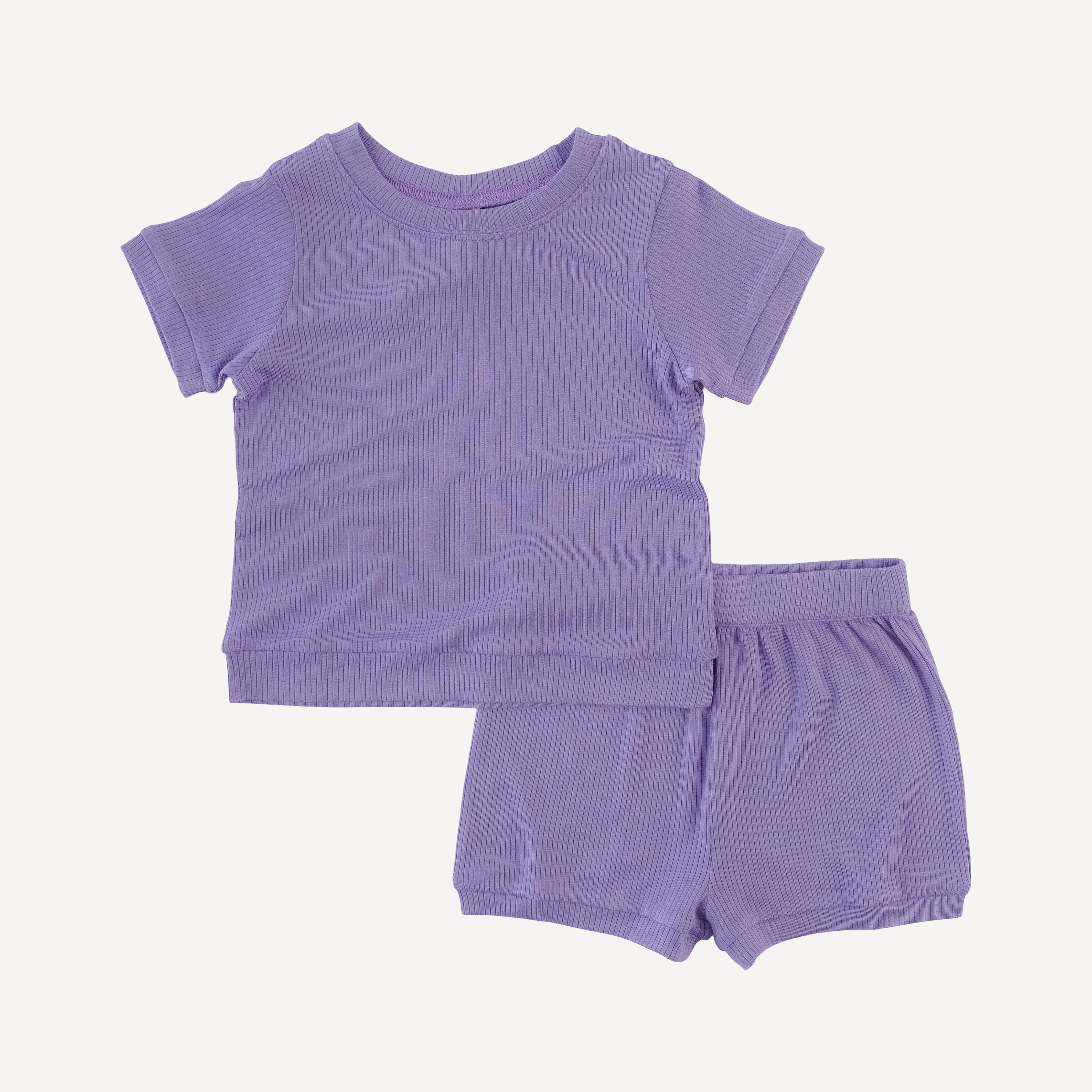 jamie short set | paisley purple | modal skinny rib