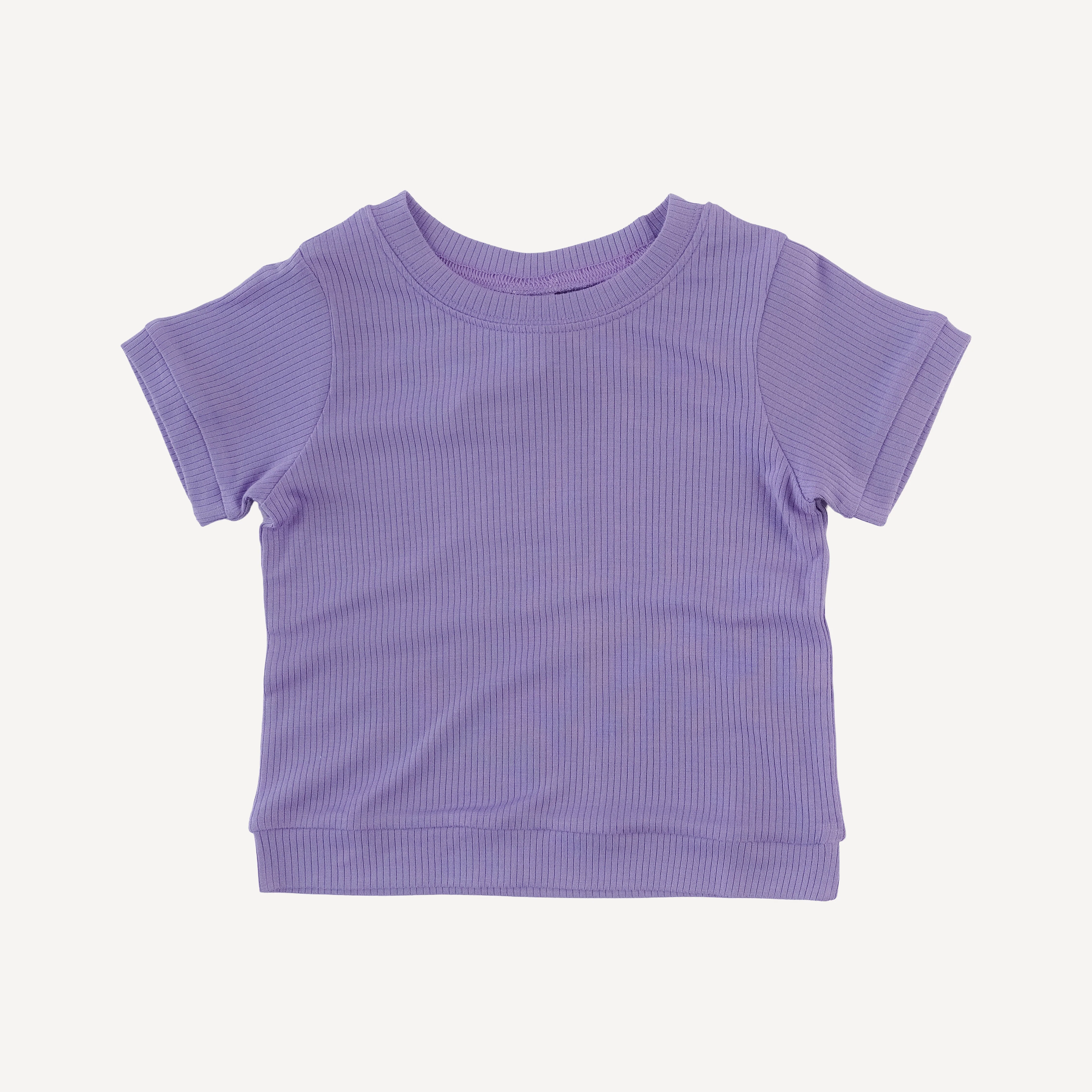 jamie short set | paisley purple | modal skinny rib - Image 3