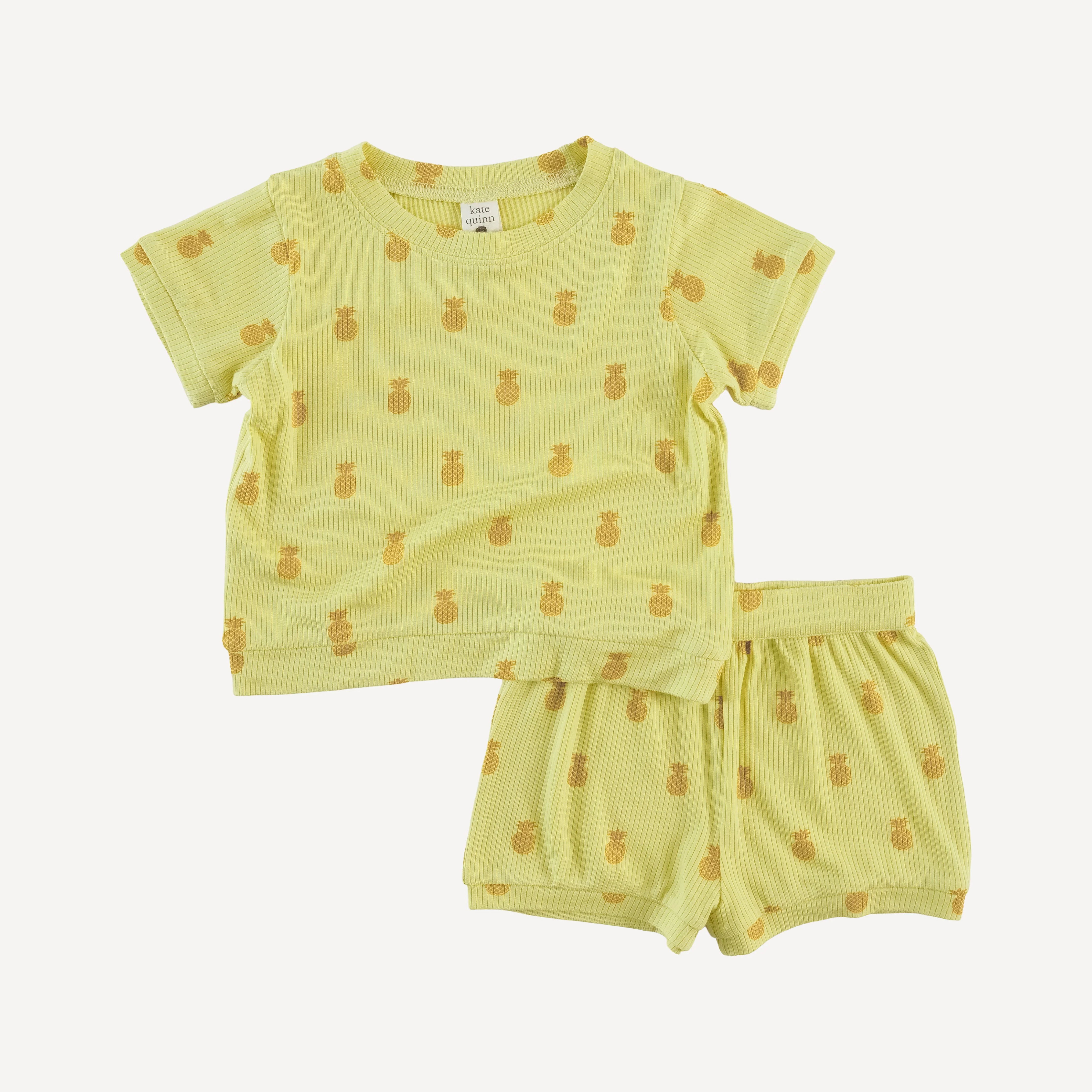 jamie short set | tiny pineapple | modal skinny rib