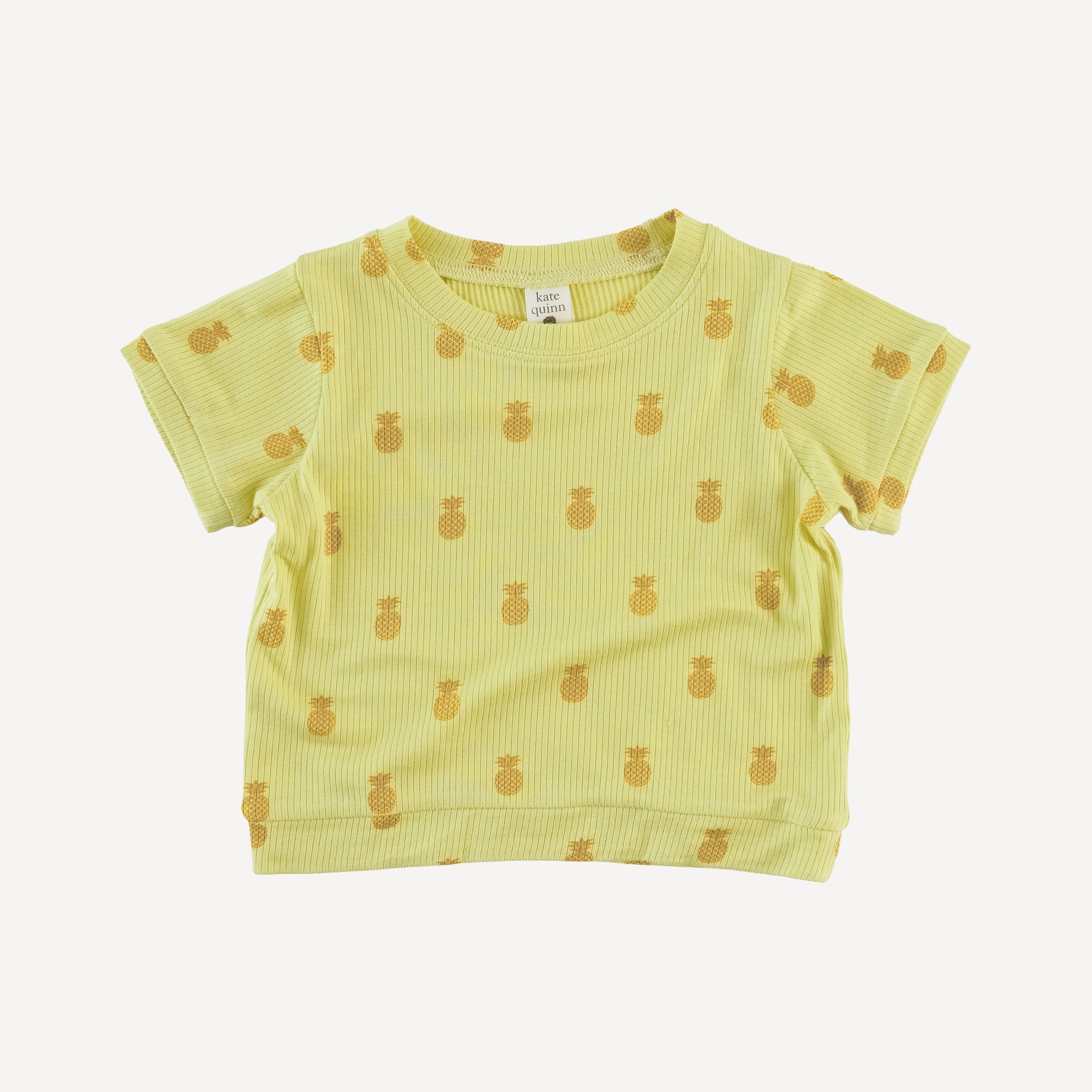 jamie short set | tiny pineapple | modal skinny rib - Image 3