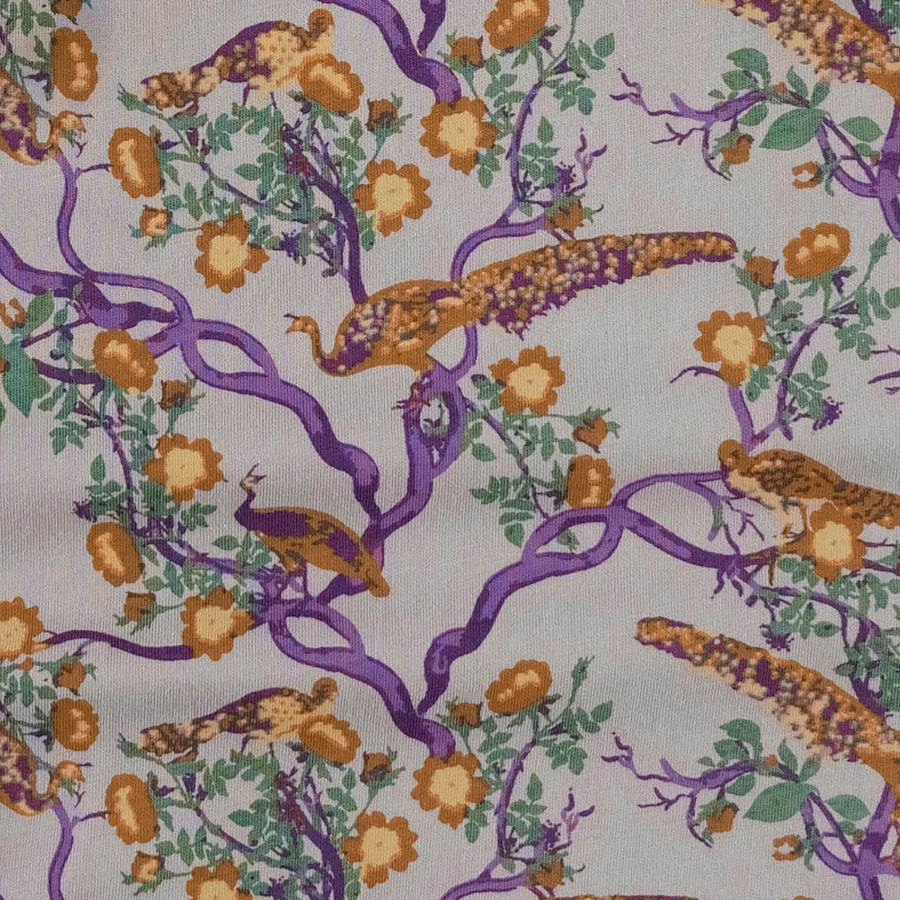 laced anne pant | chinoiserie peacock | organic cotton jersey - Image 2