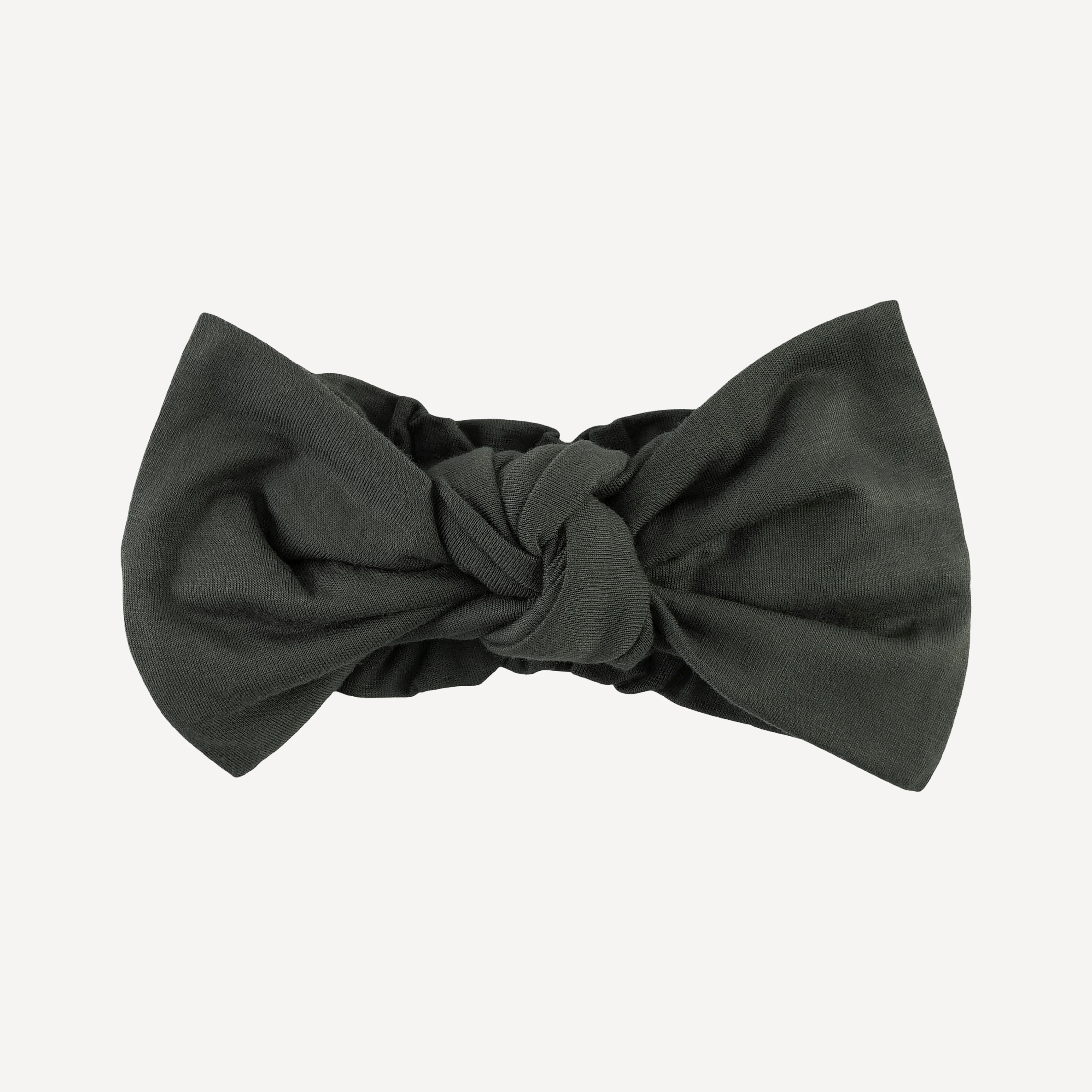 large bow elastic headband | beluga | bamboo