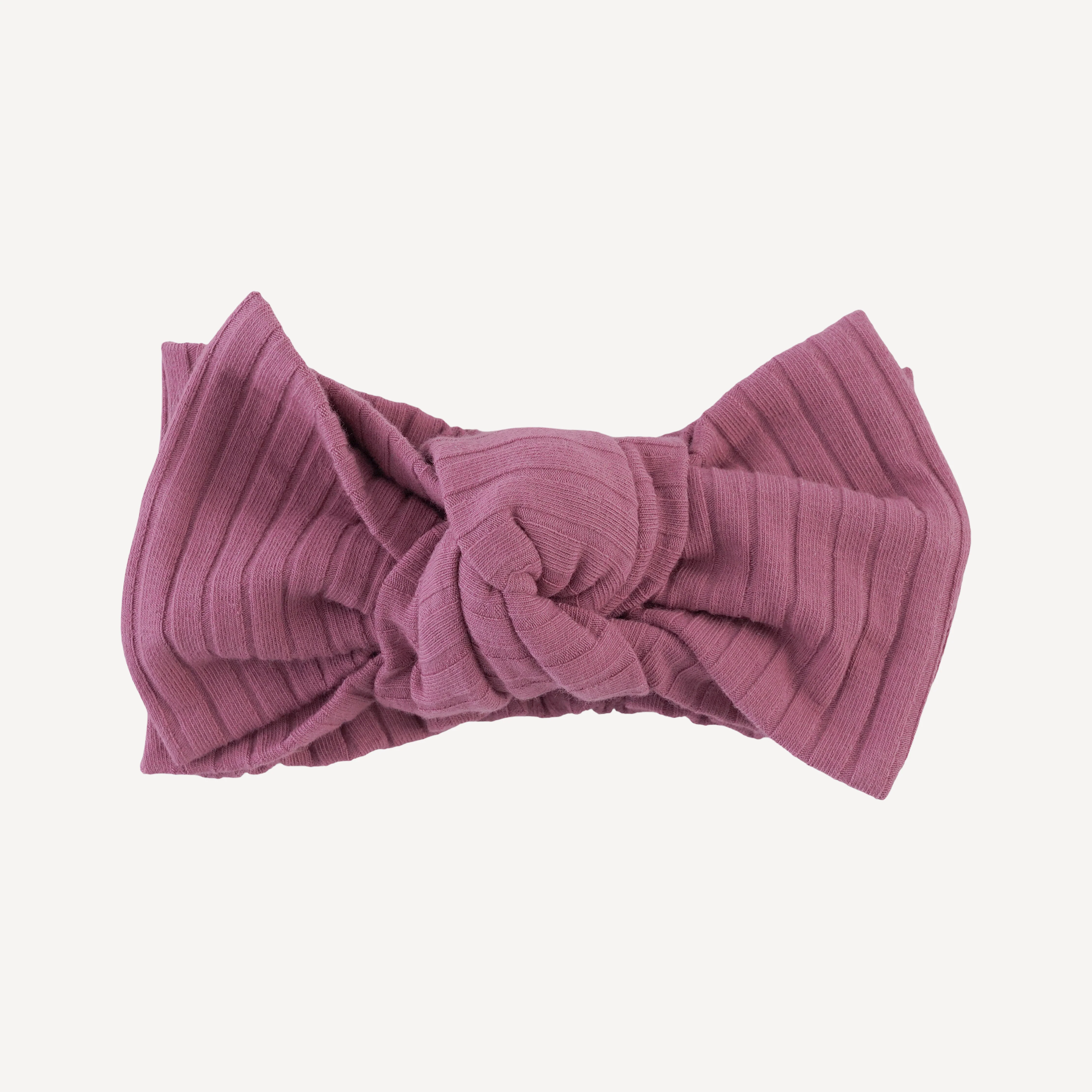 large bow elastic headband | fuchsia | organic cotton wide rib