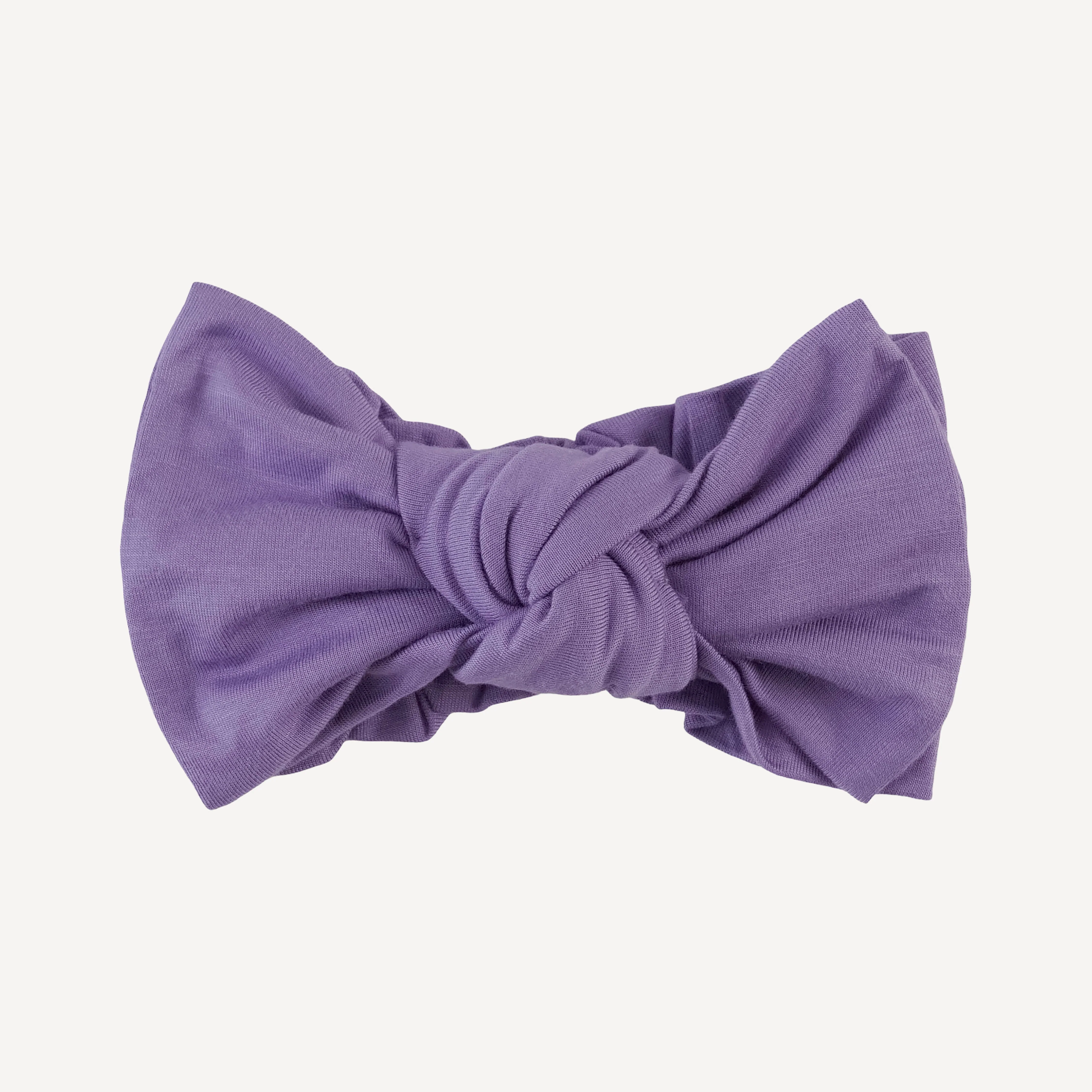large bow elastic headband | purple bloom | bamboo