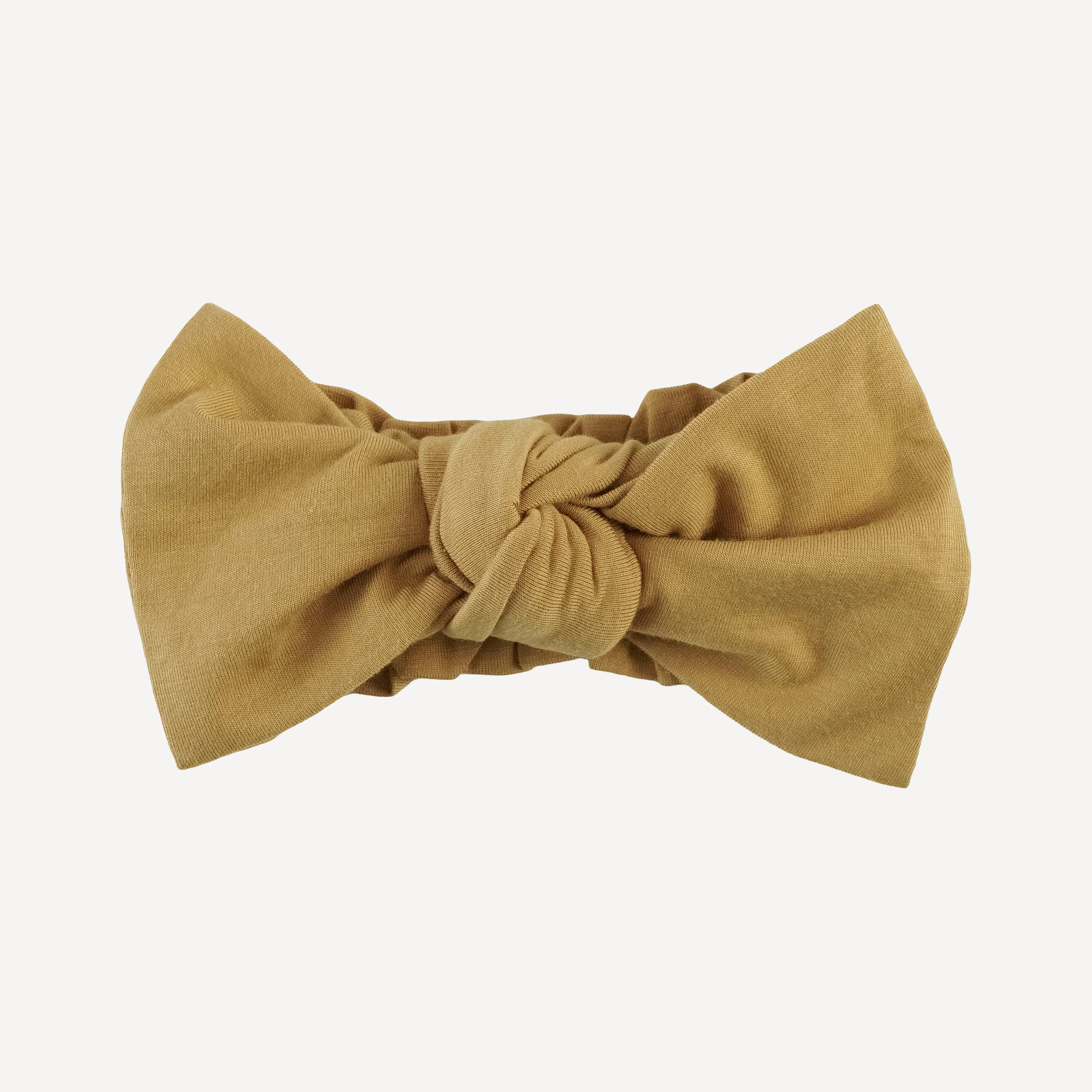 large bow elastic headband | taffy | bamboo