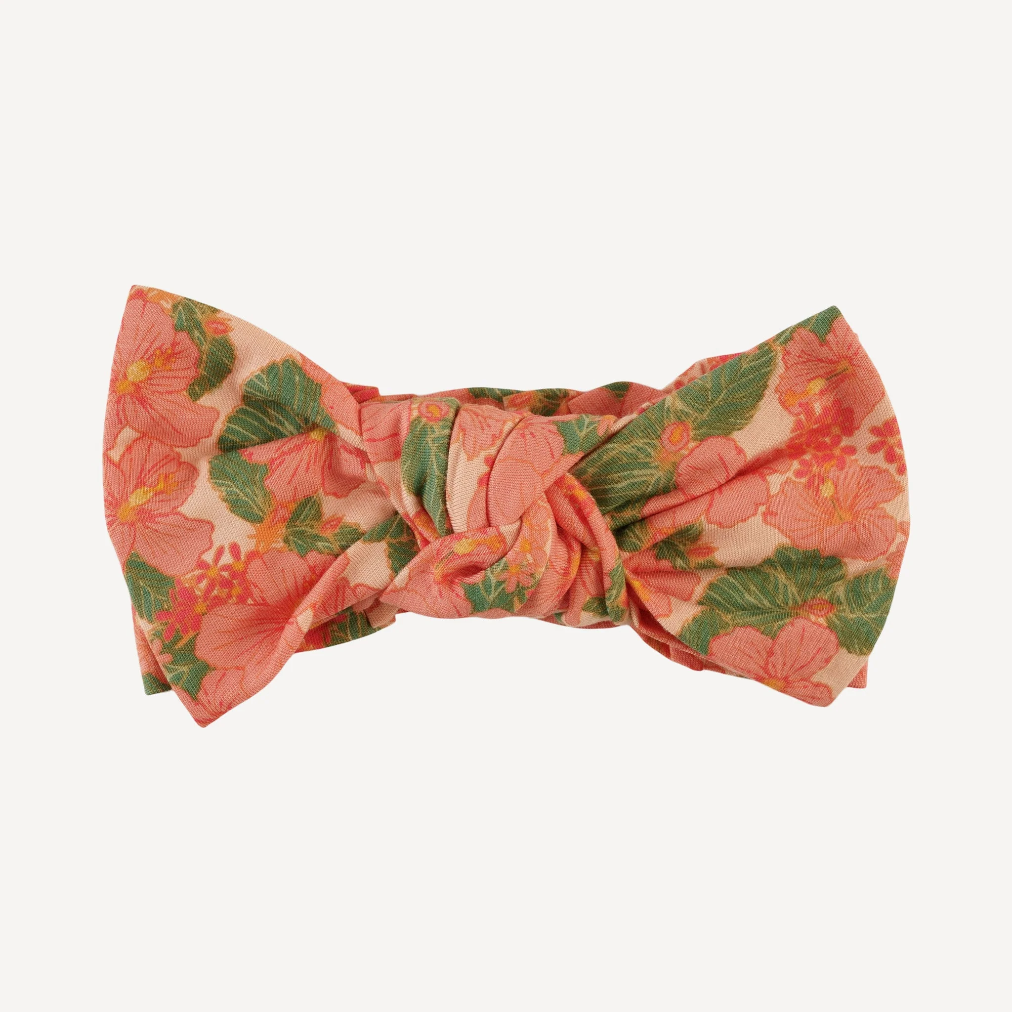 large bow elastic headband | tropical flower party | bamboo