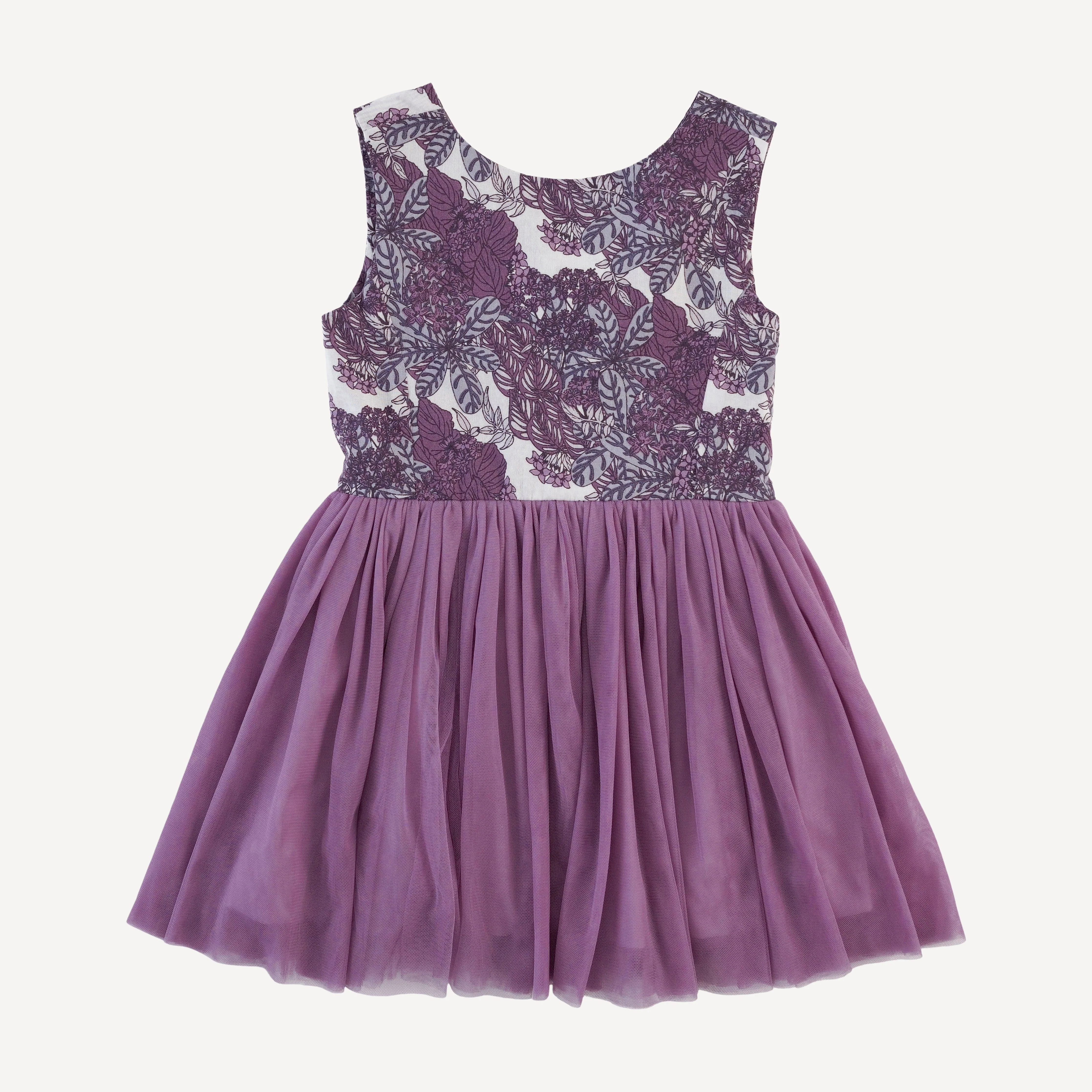 lark dress | grape goldilocks floral | organic cotton woven
