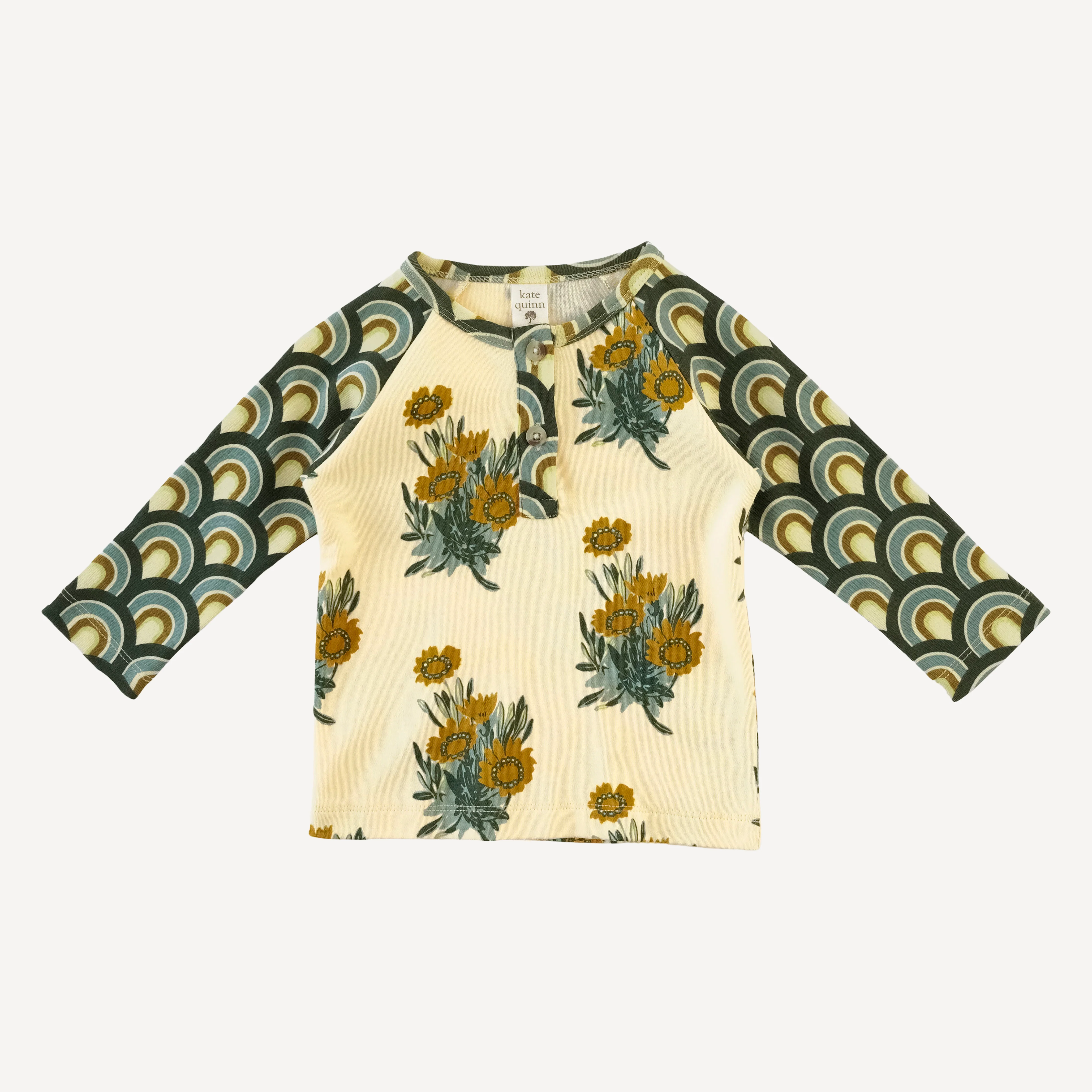 long sleeve baseball tee | calendula | organic cotton interlock