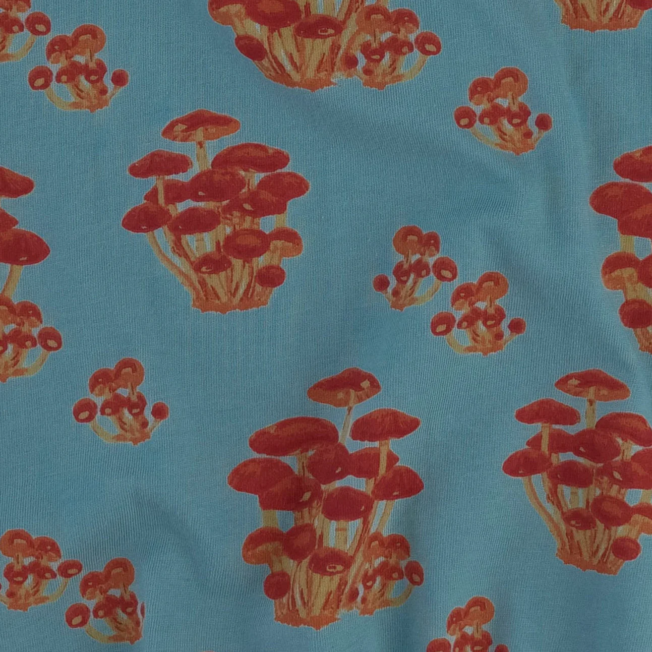 long sleeve classic infant sacque | red mushroom bunch | organic cotton jersey - Image 2