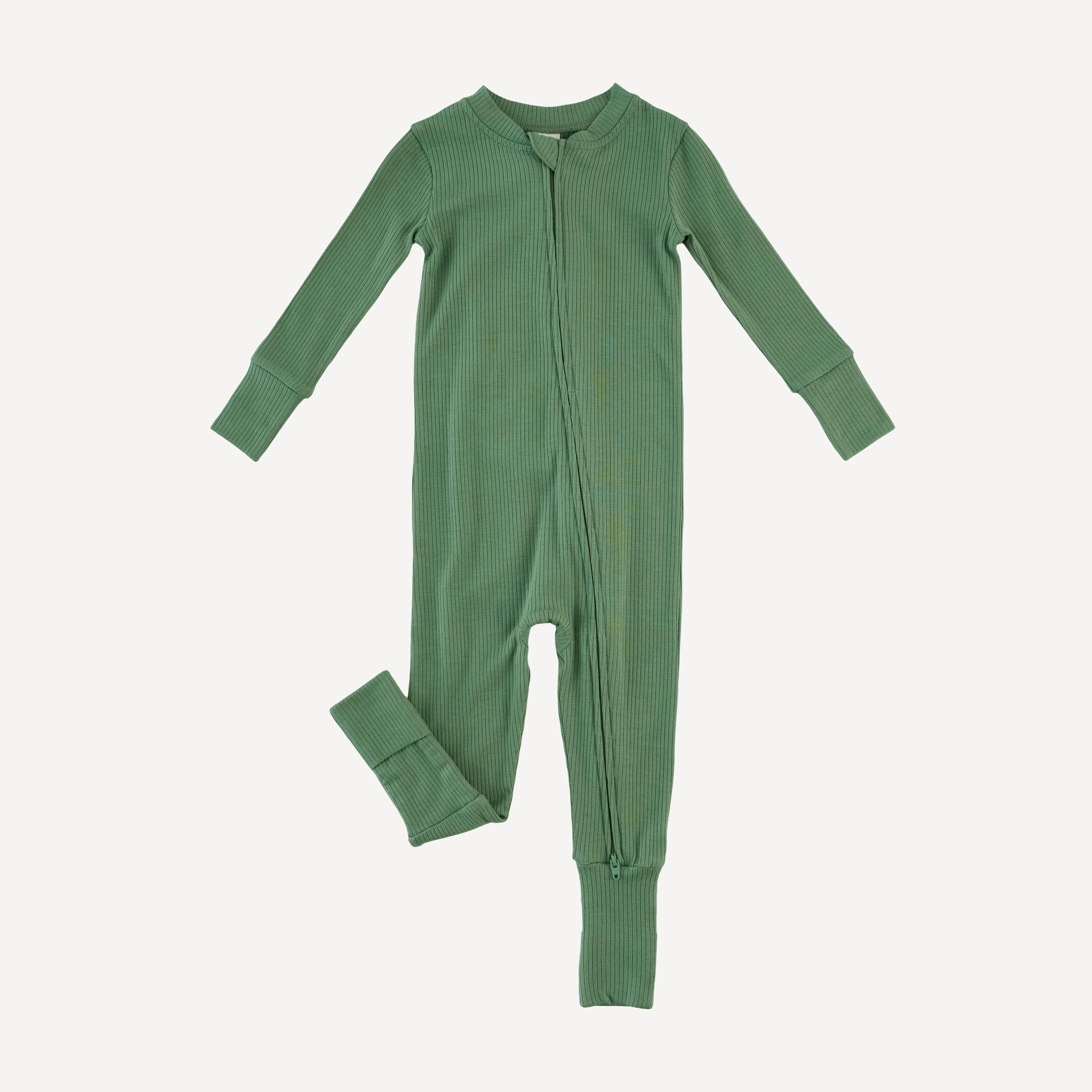 long sleeve convertible zippy pj | elm | modal skinny rib - Image 3