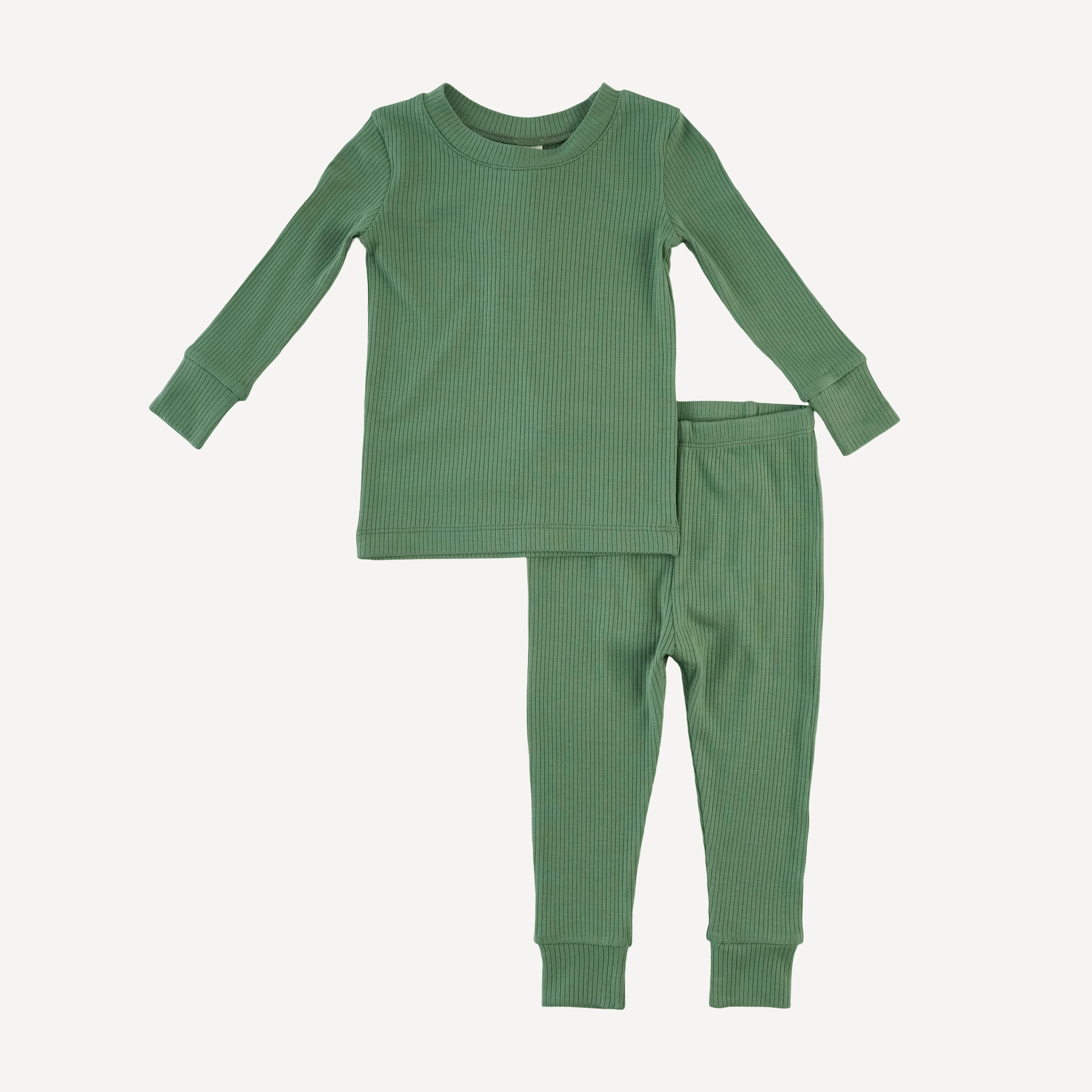 long sleeve crew neck pj set | elm | modal skinny rib