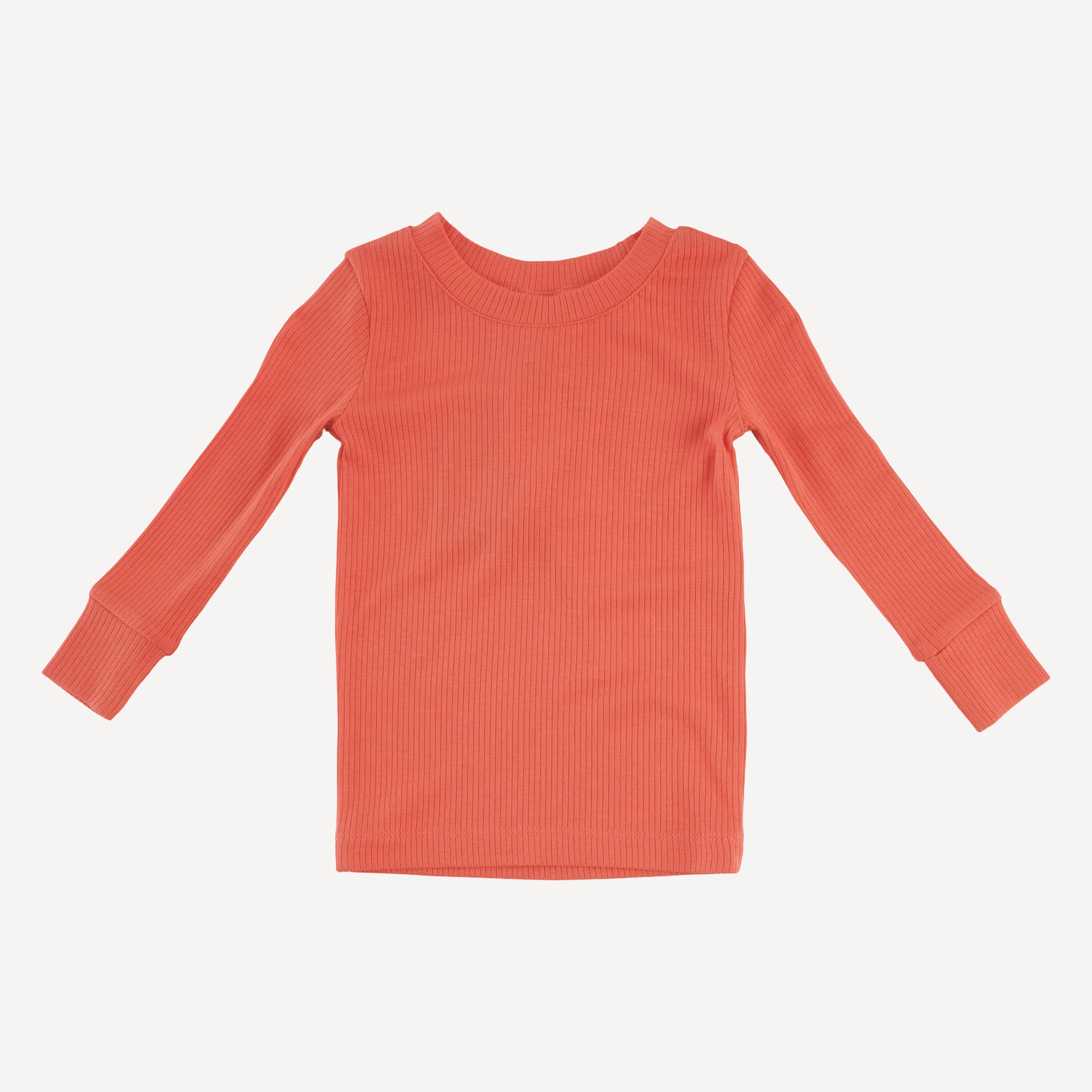 long sleeve crew neck pj set | emberglow | modal skinny rib - Image 3