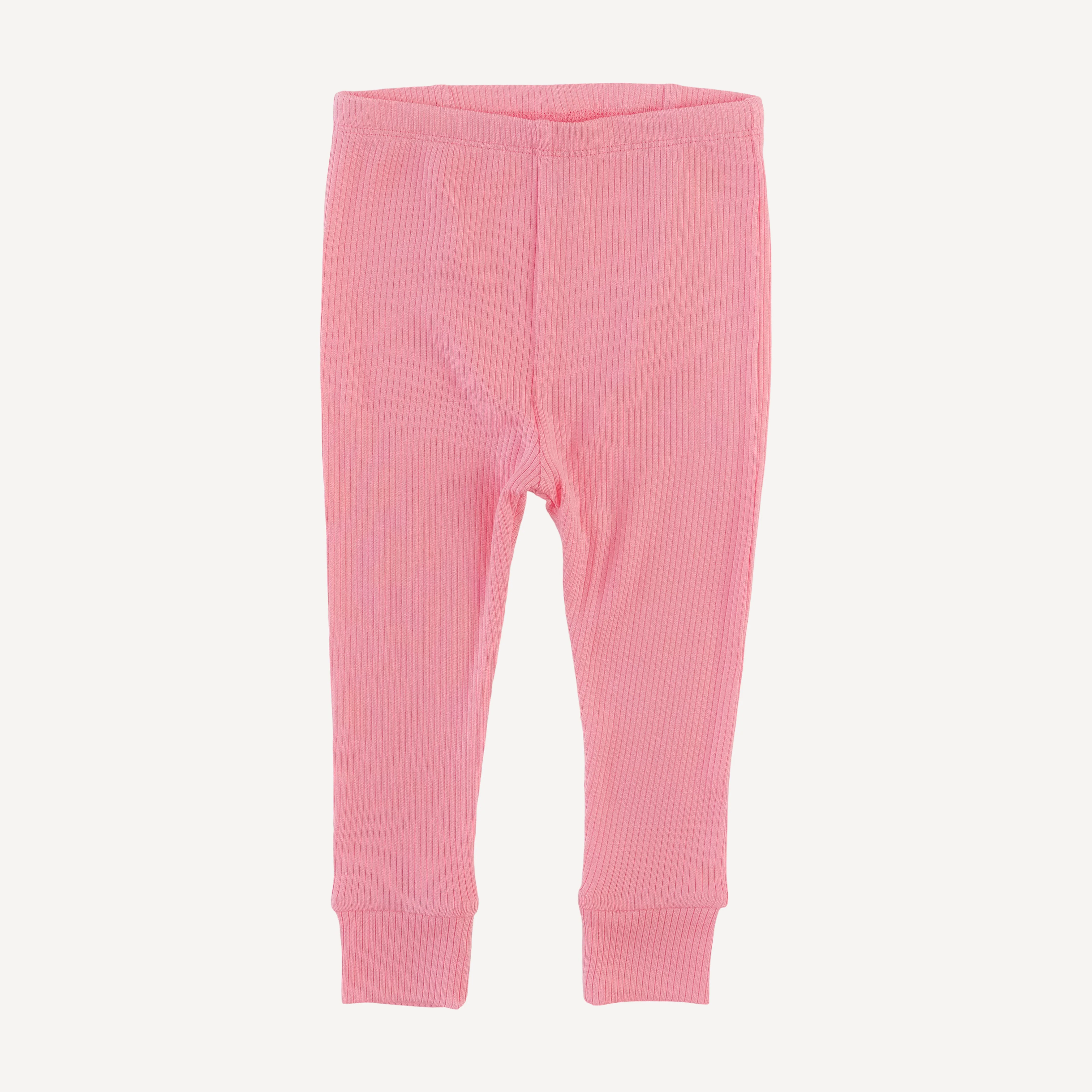 long sleeve crew neck pj set | french pink | modal skinny rib - Image 4