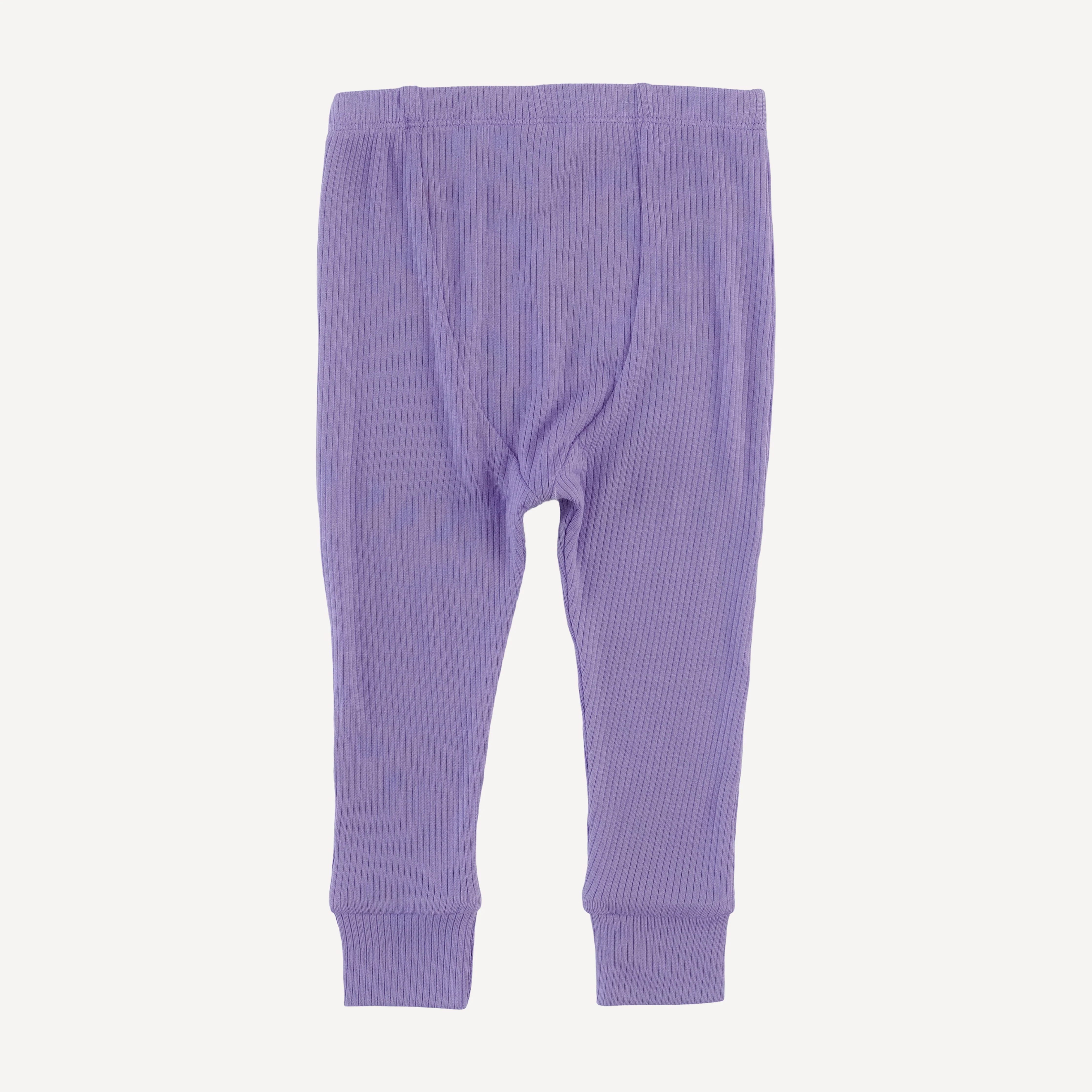 long sleeve crew neck pj set | paisley purple | modal skinny rib - Image 4