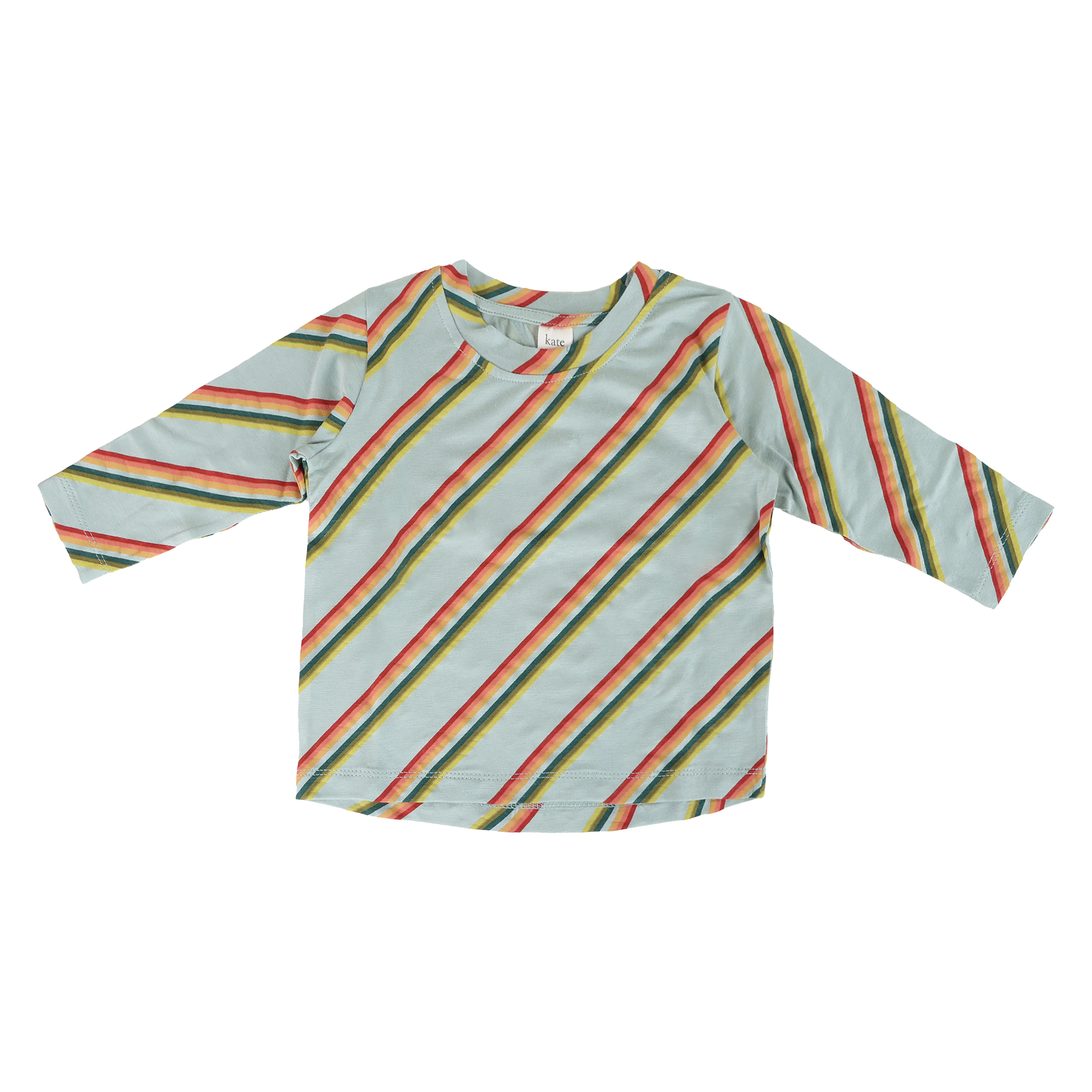 long sleeve essential boxy tee | 70s ranch stripe | bamboo
