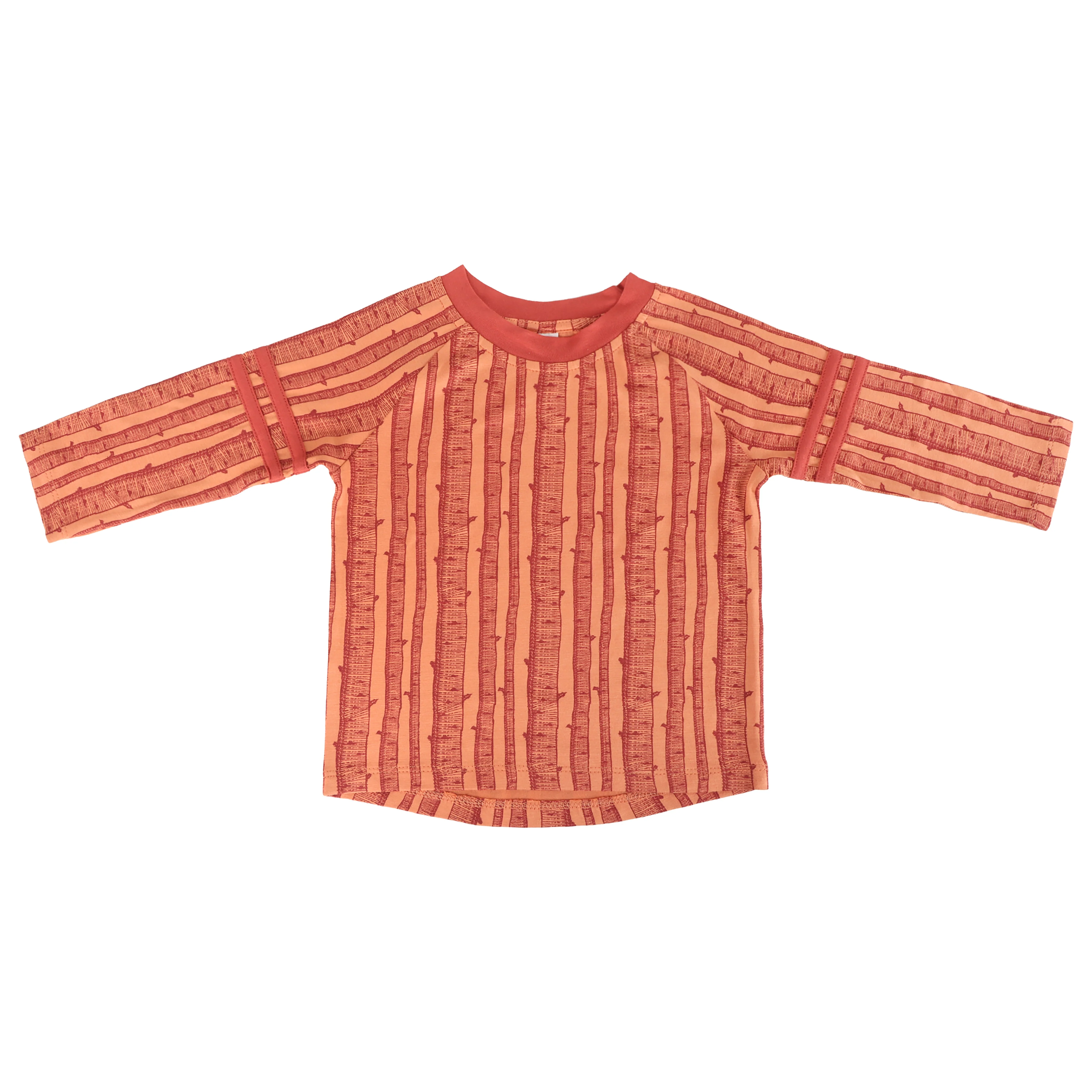 long sleeve football tee | spice birch | bamboo