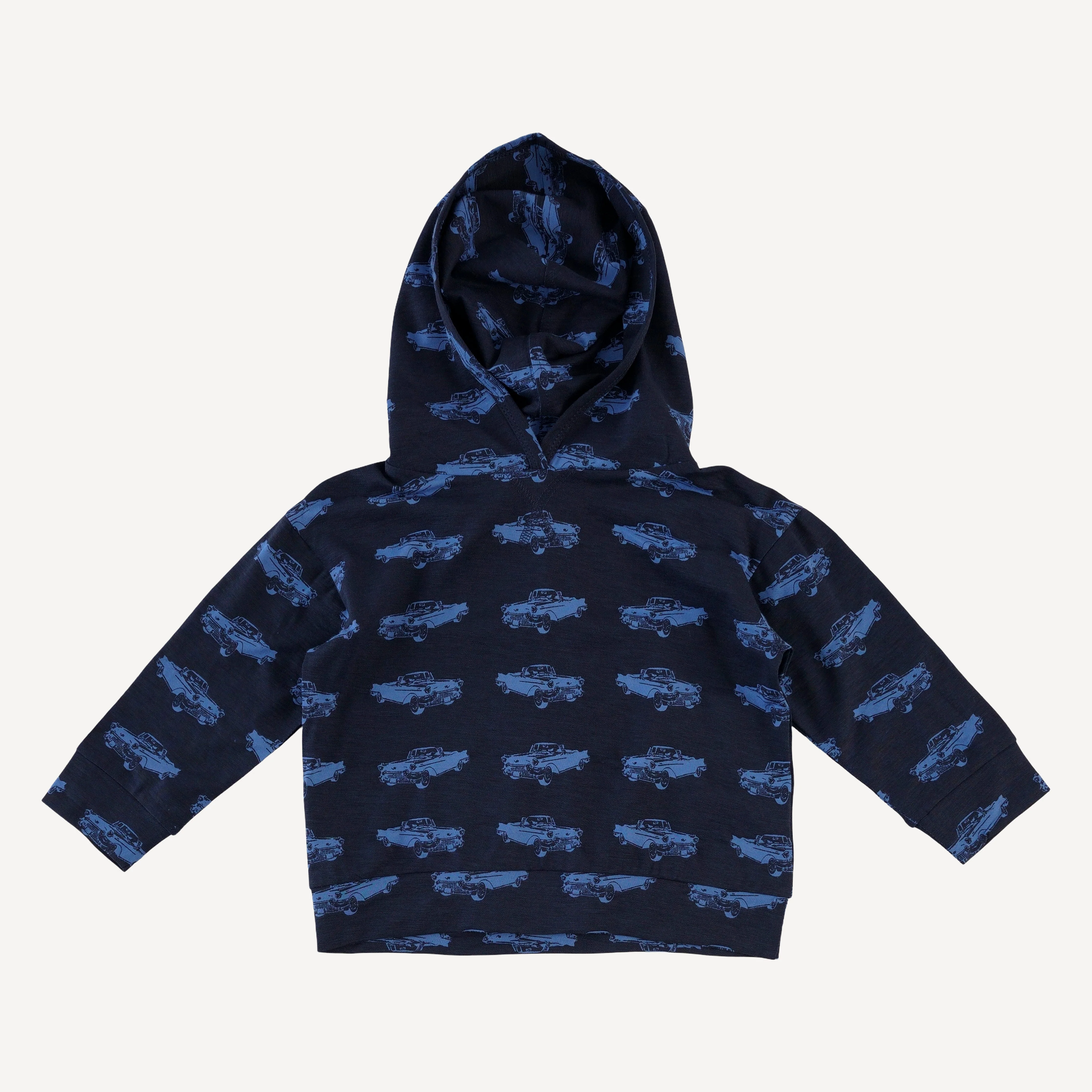 long sleeve hooded relaxed jogger set | classic car | bamboo - Image 3