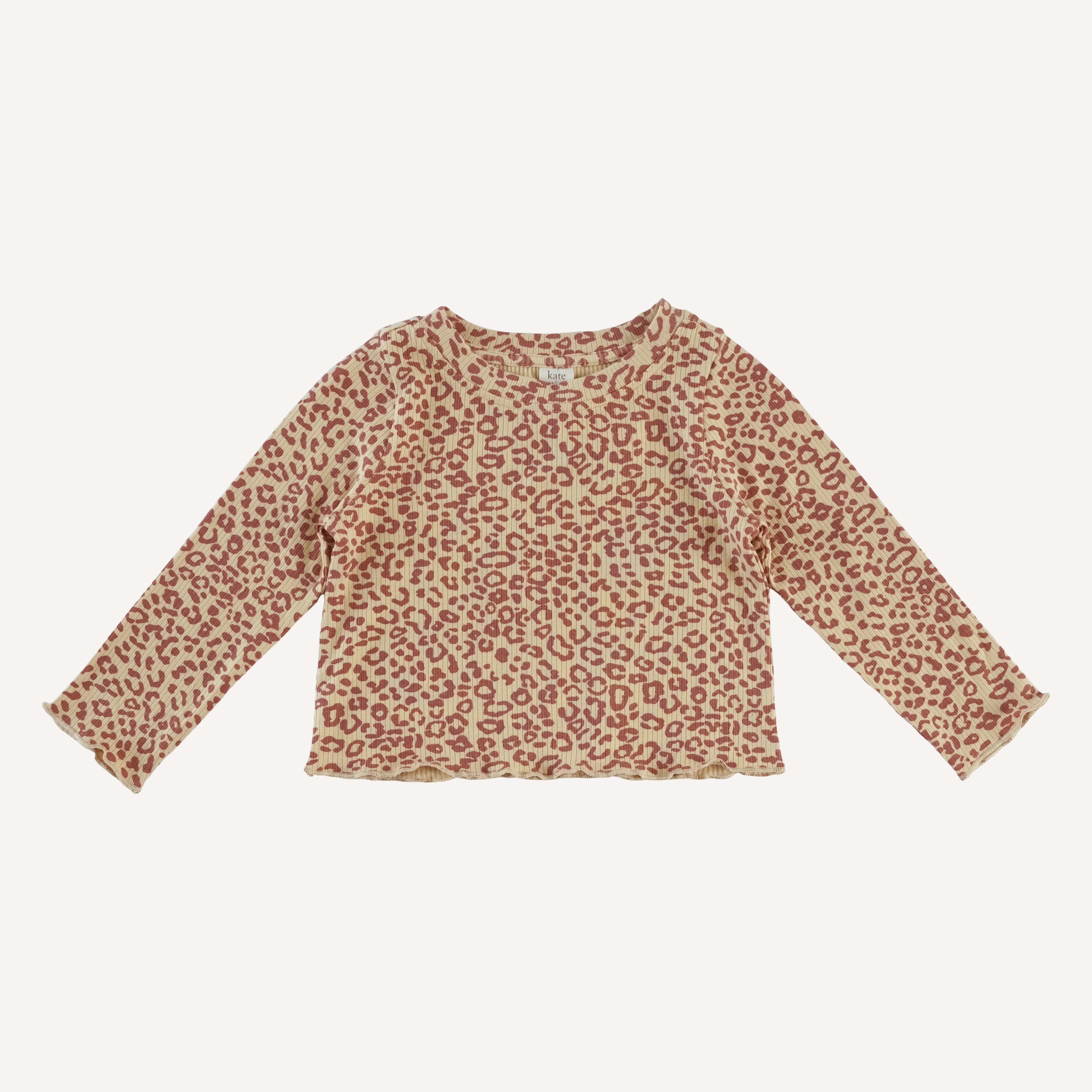 long sleeve jade set | leopard print | modal skinny rib - Image 3