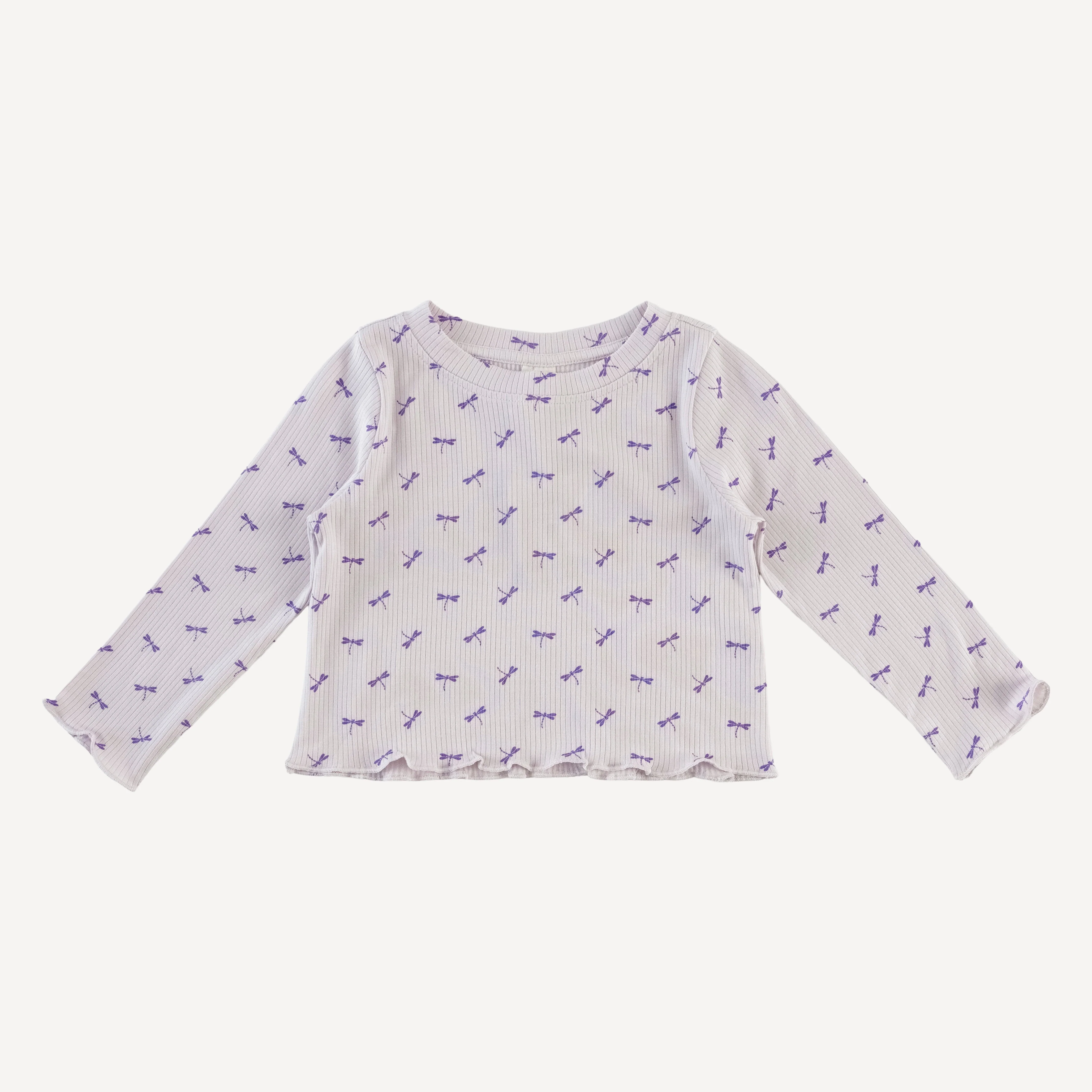 long sleeve jade set | tiny dragonfly | modal skinny rib - Image 3