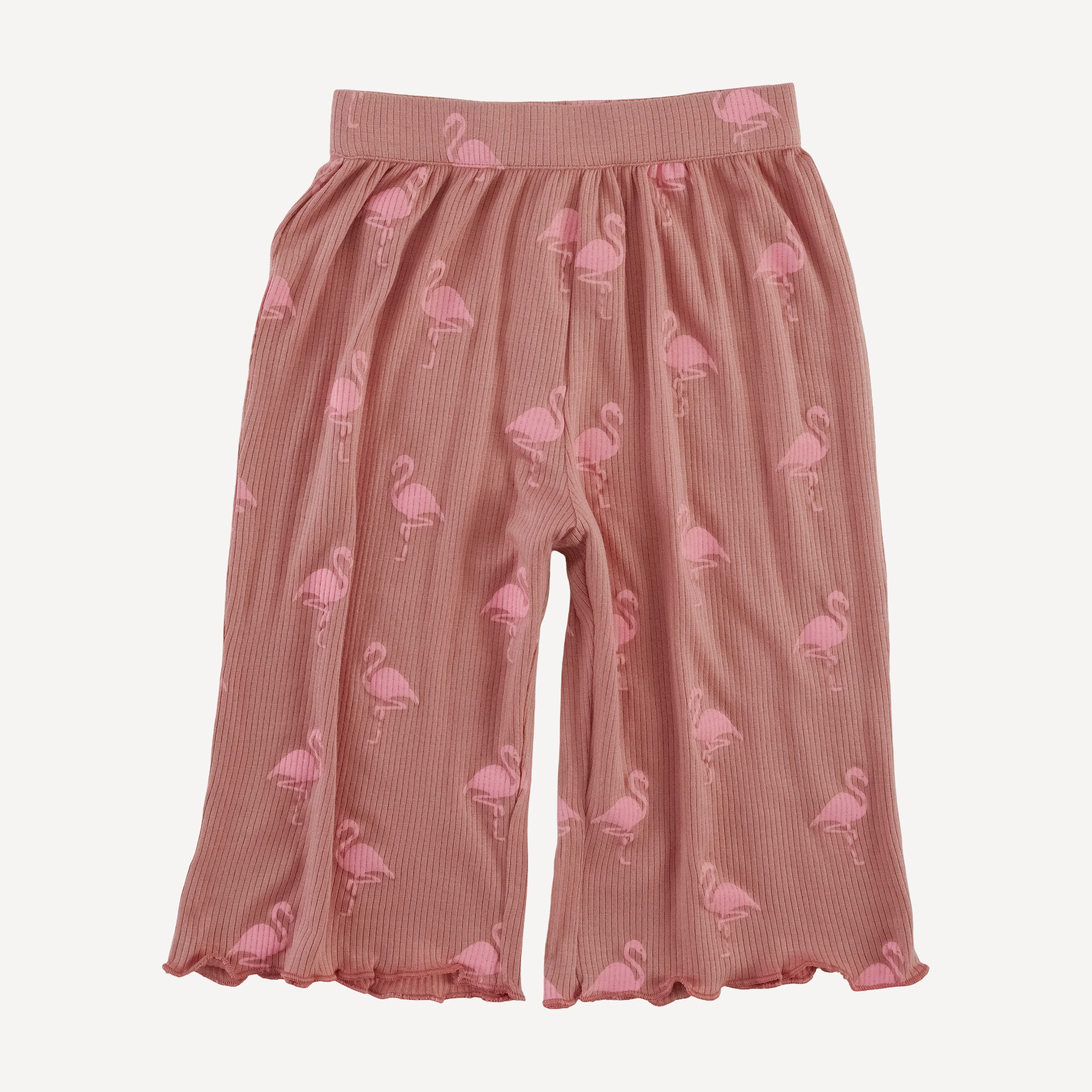 long sleeve jade set | tiny flamingo | modal skinny rib - Image 4