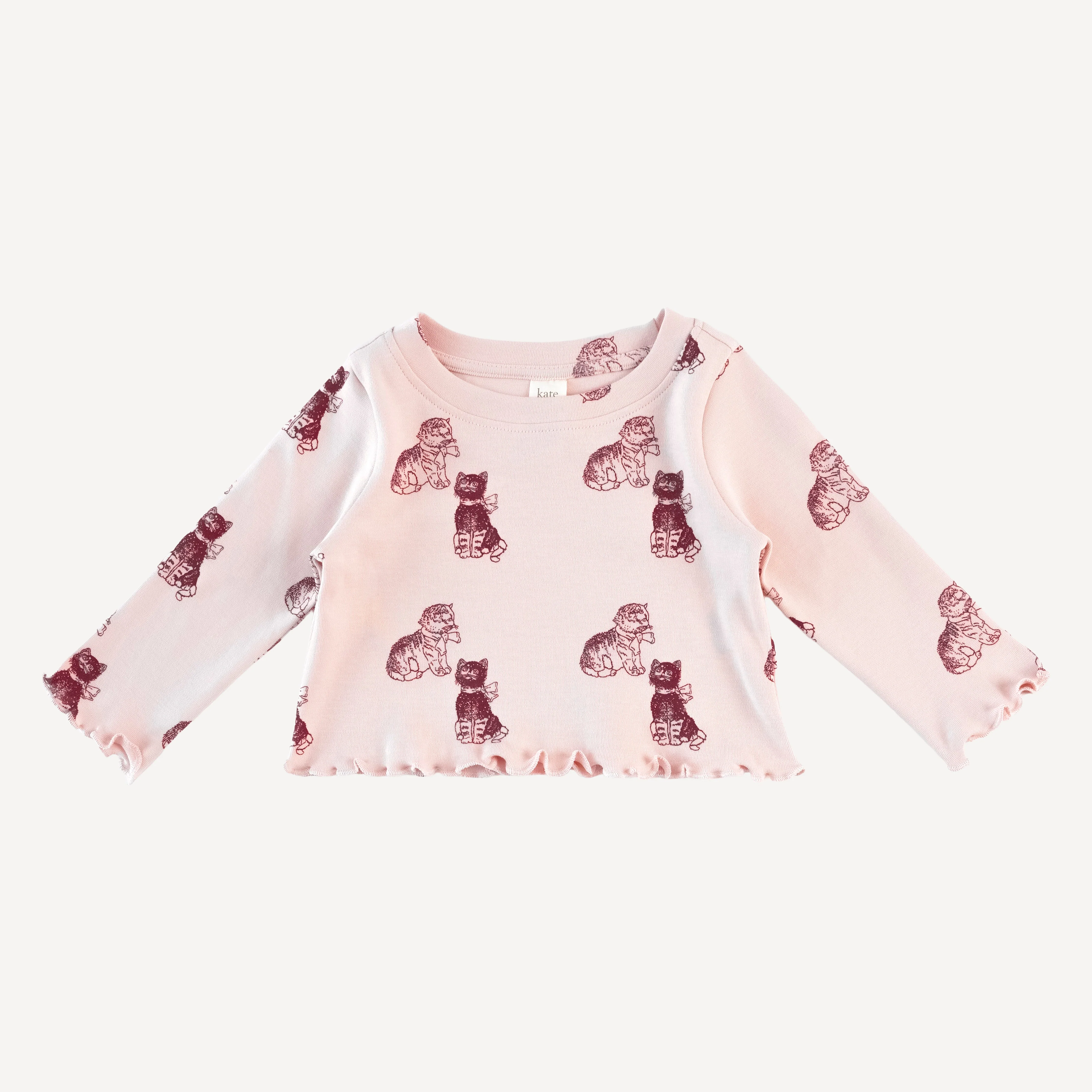 long sleeve jade set | vintage kitty | organic cotton interlock - Image 3