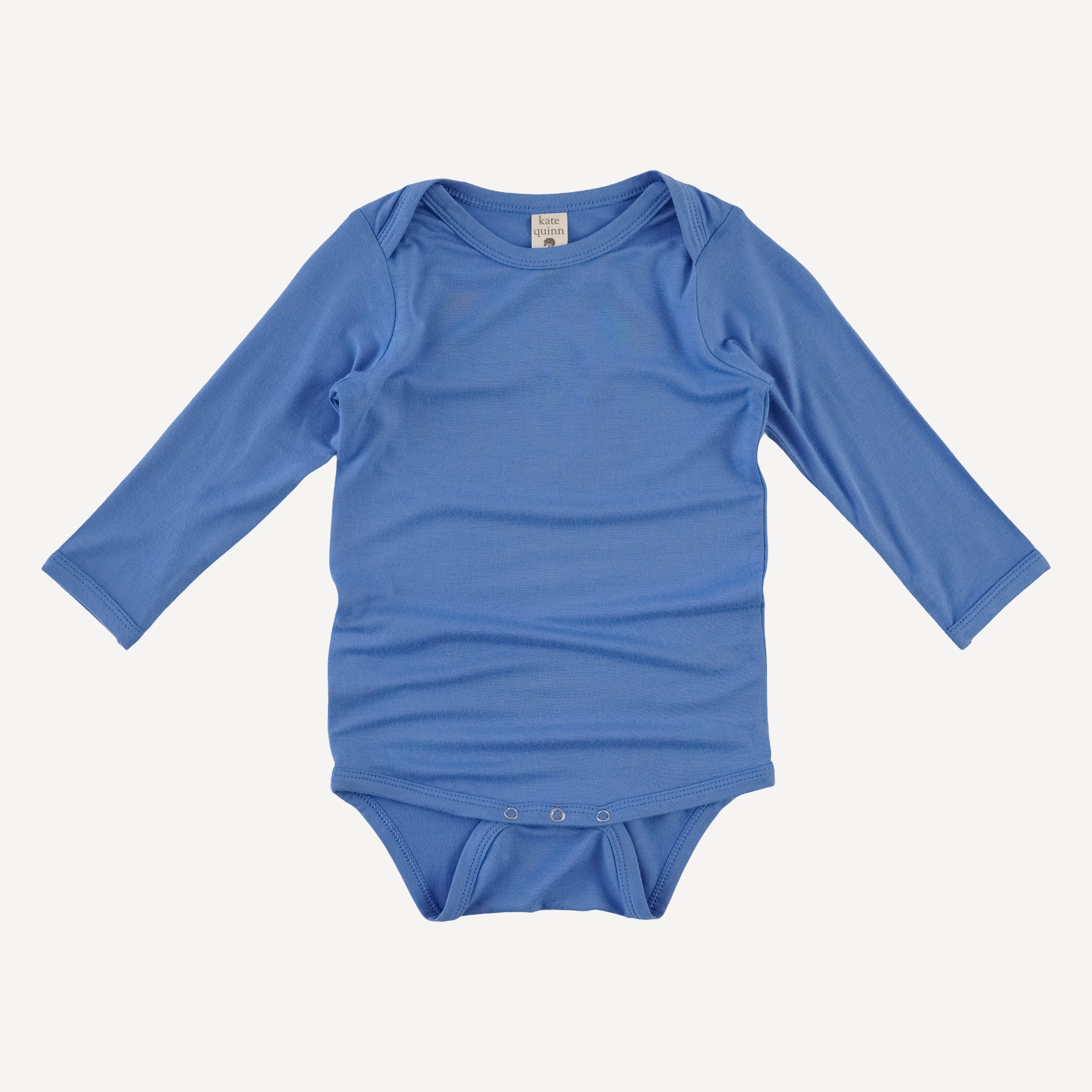 long sleeve lap neck bodysuit | marine water | bamboo