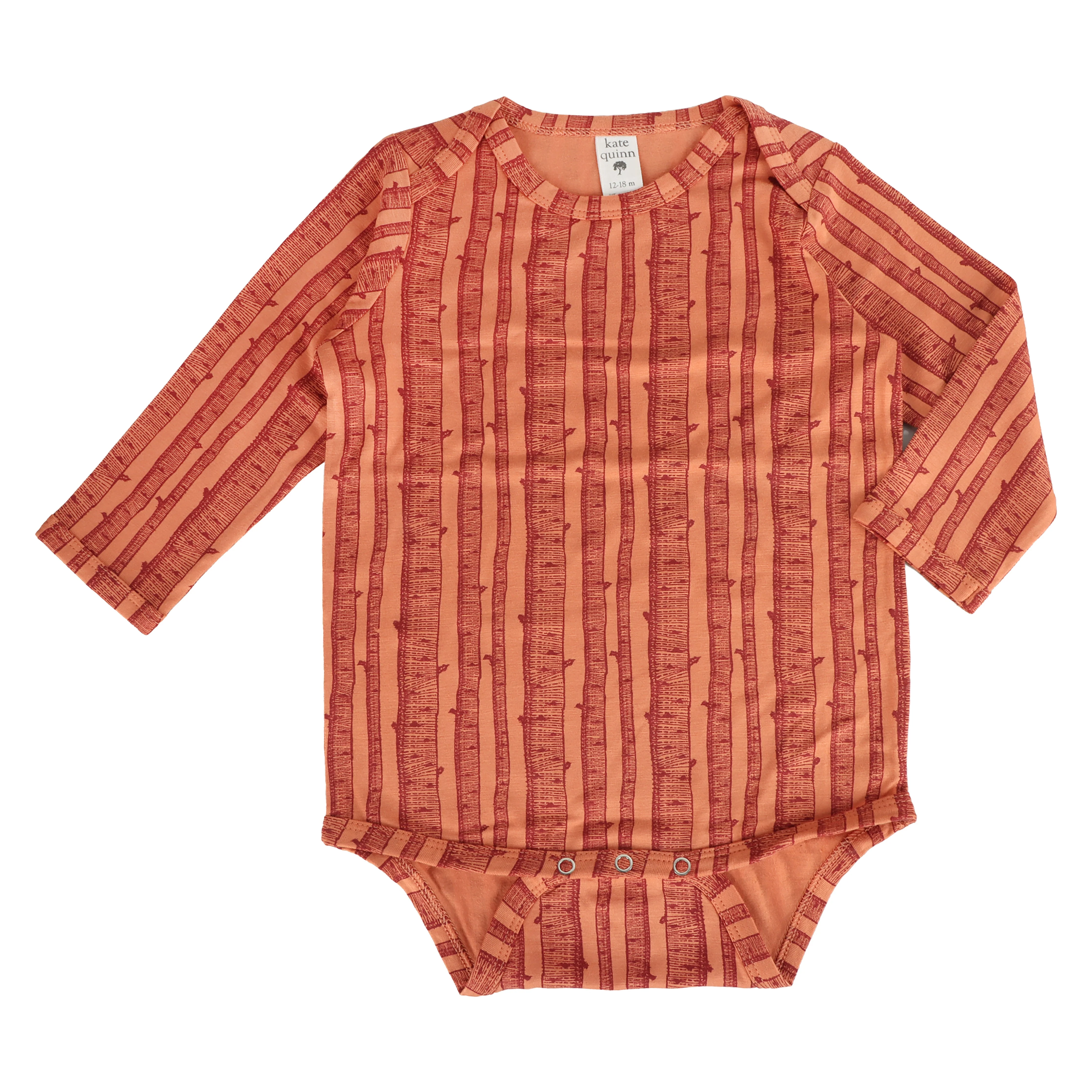 long sleeve lap neck bodysuit | spice birch | bamboo