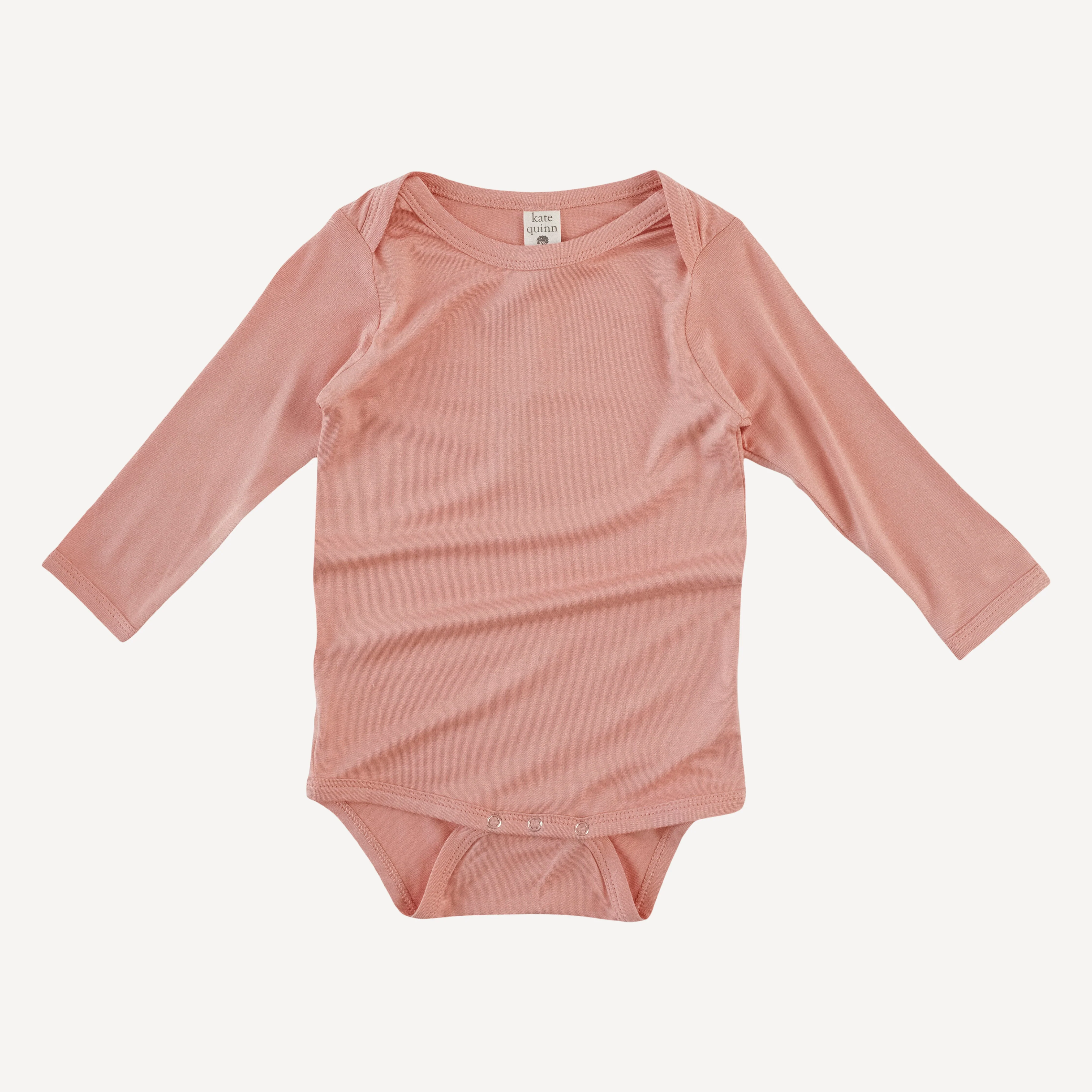 long sleeve lap neck bodysuit | vintage powder | bamboo