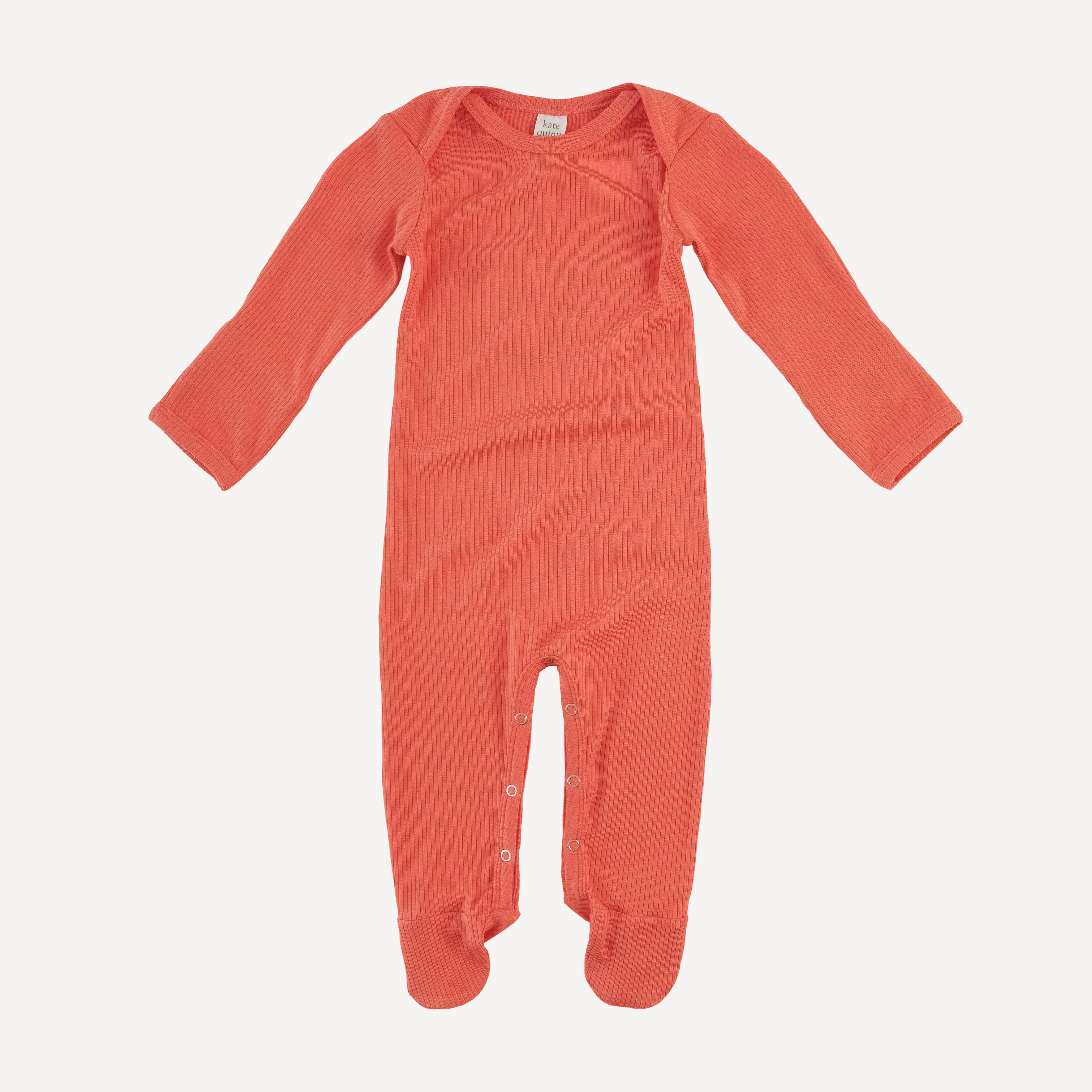 long sleeve lap neck footie | emberglow | modal skinny rib