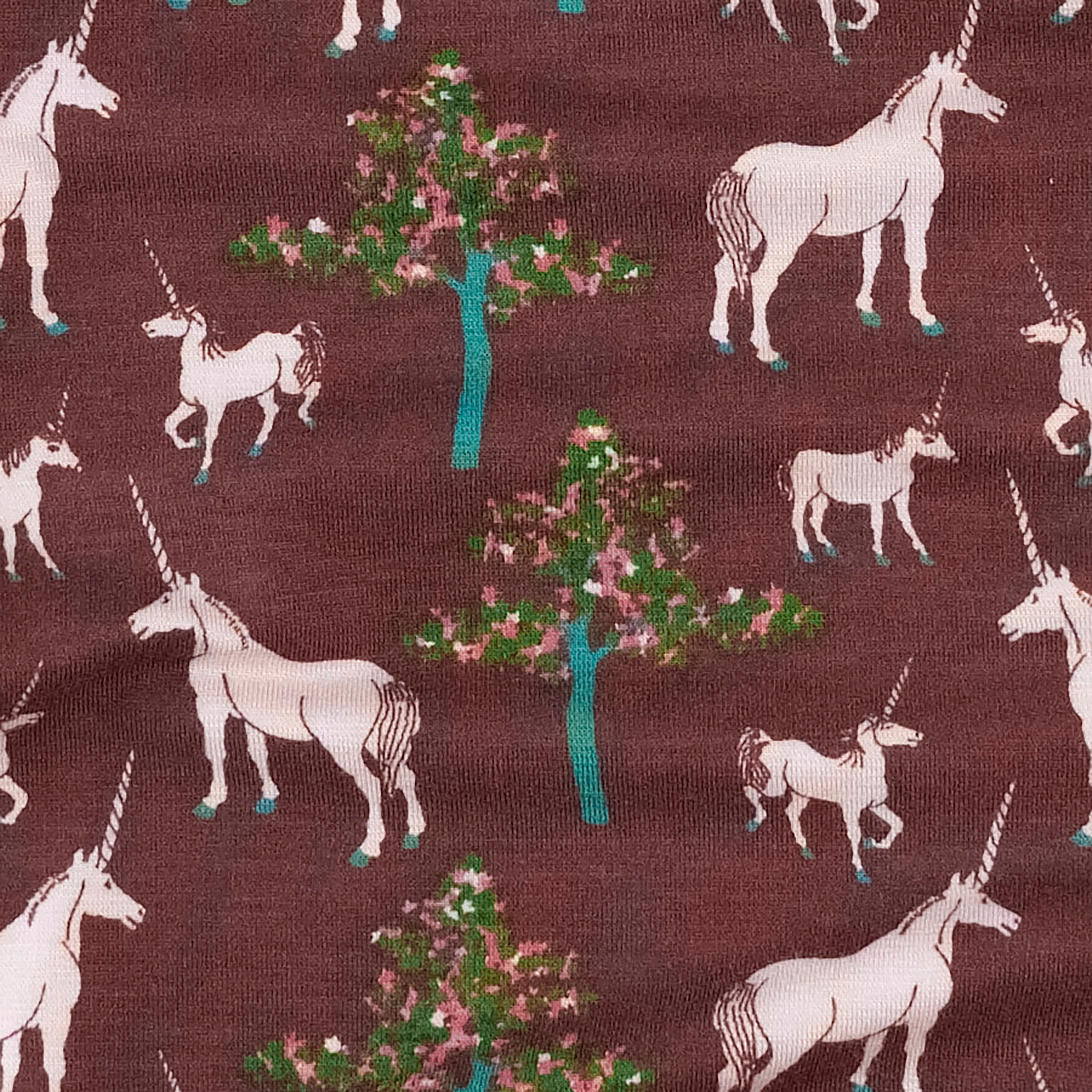long sleeve lap neck footie | unicorn party | bamboo - Image 2