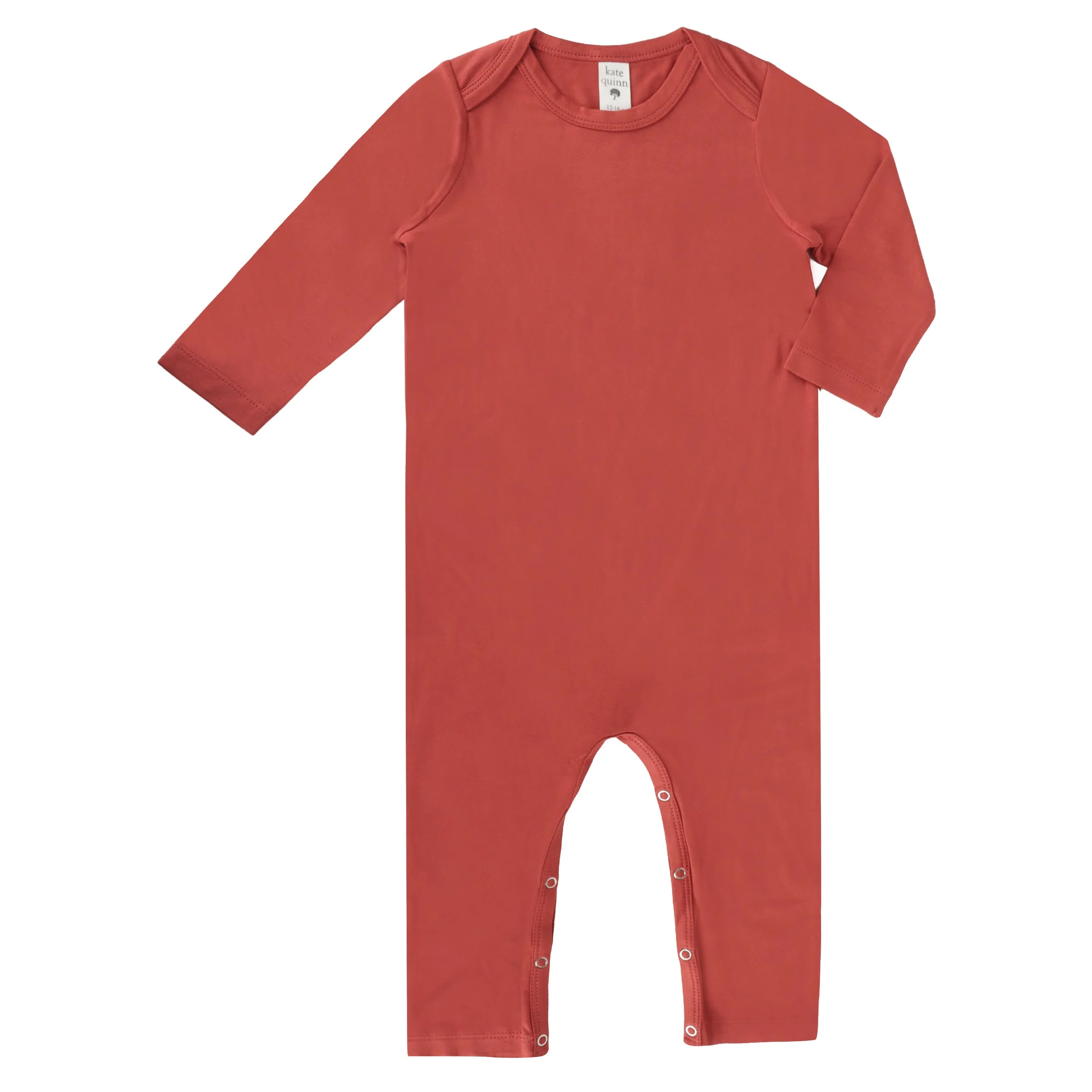 long sleeve lap neck jumpsuit | tandoori spice | bamboo - Image 3