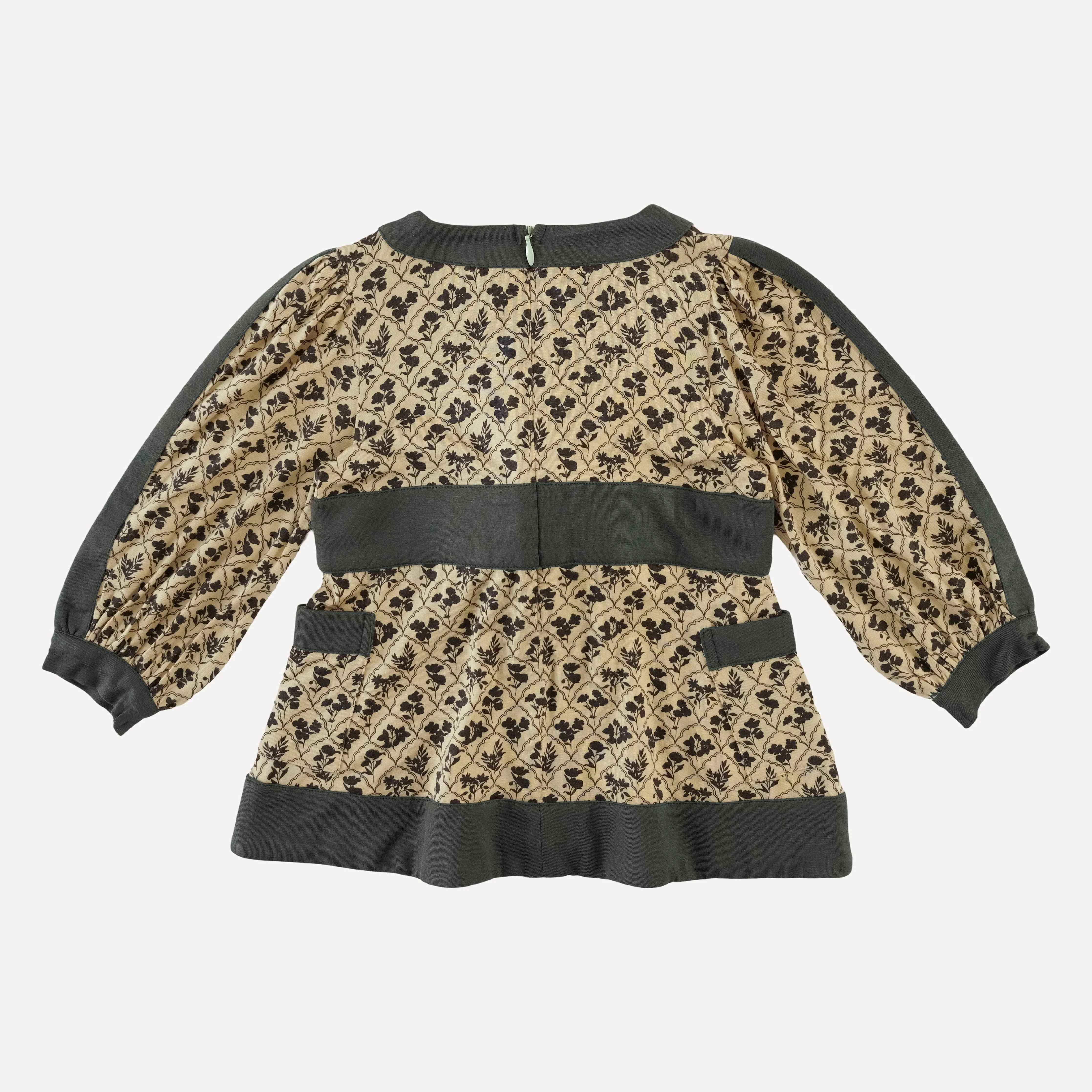 long sleeve peasant top | trellis floral | bamboo - Image 3