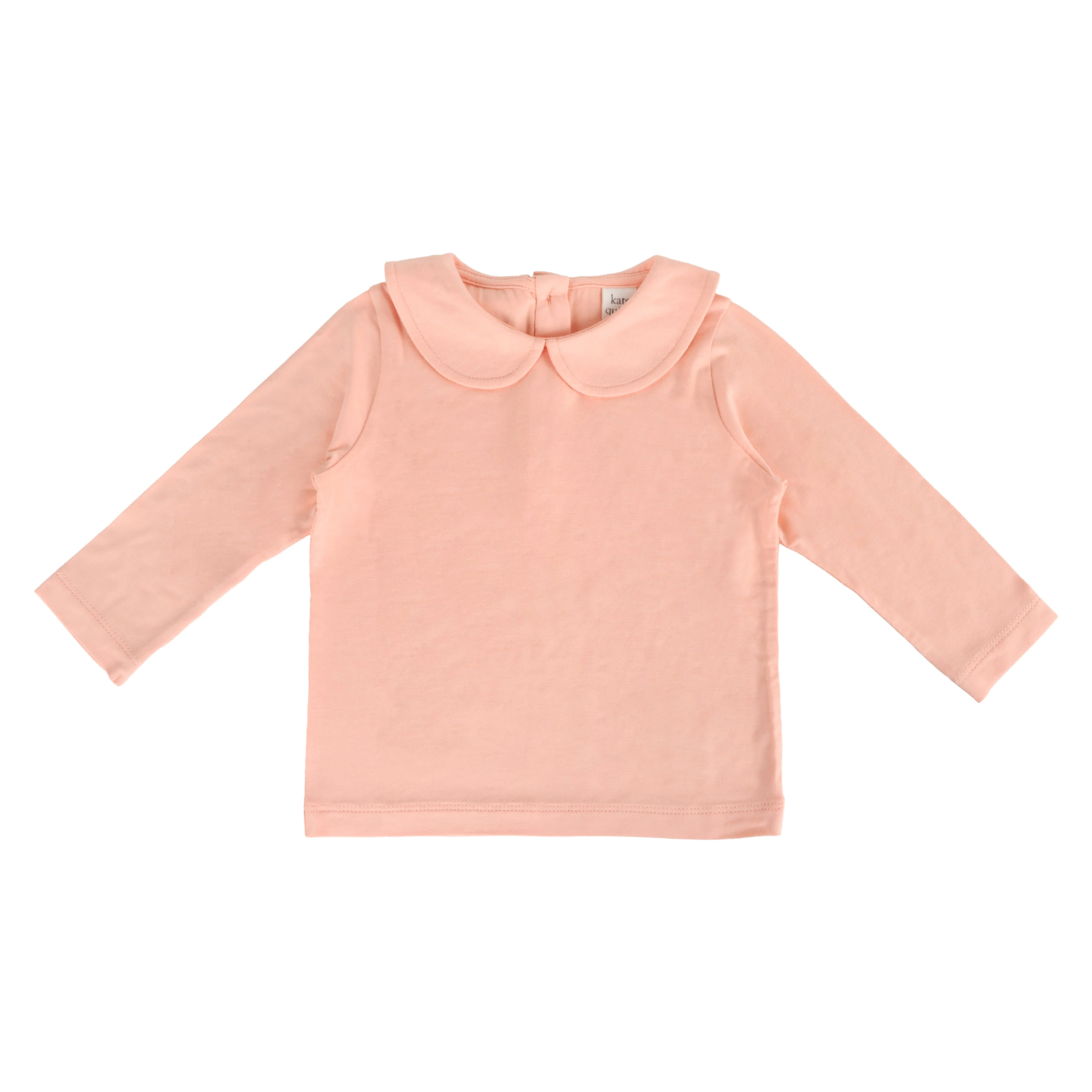 long sleeve peter pan tee | peach parfait | bamboo - Image 3