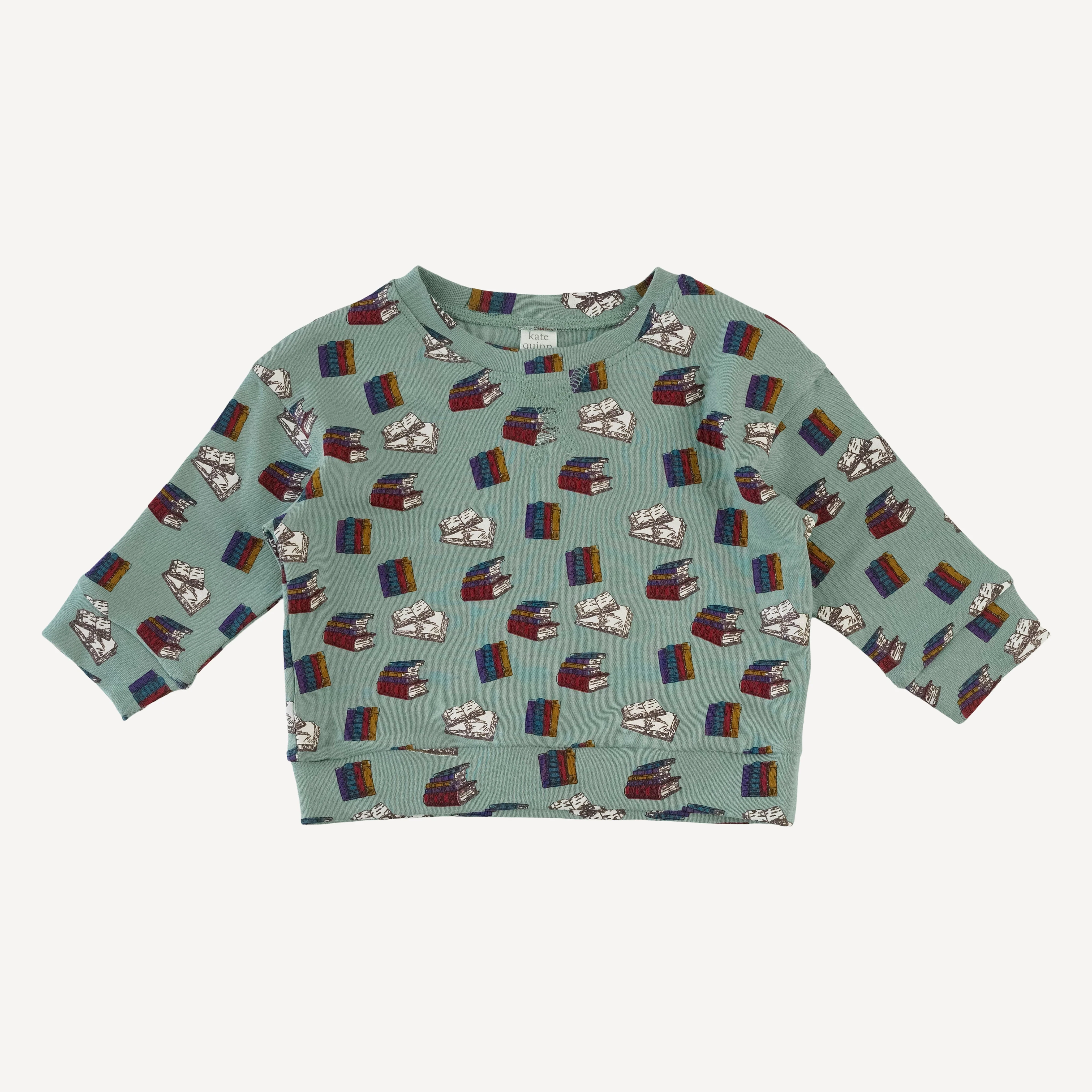 long sleeve relaxed jogger set | books | organic cotton interlock - Image 3