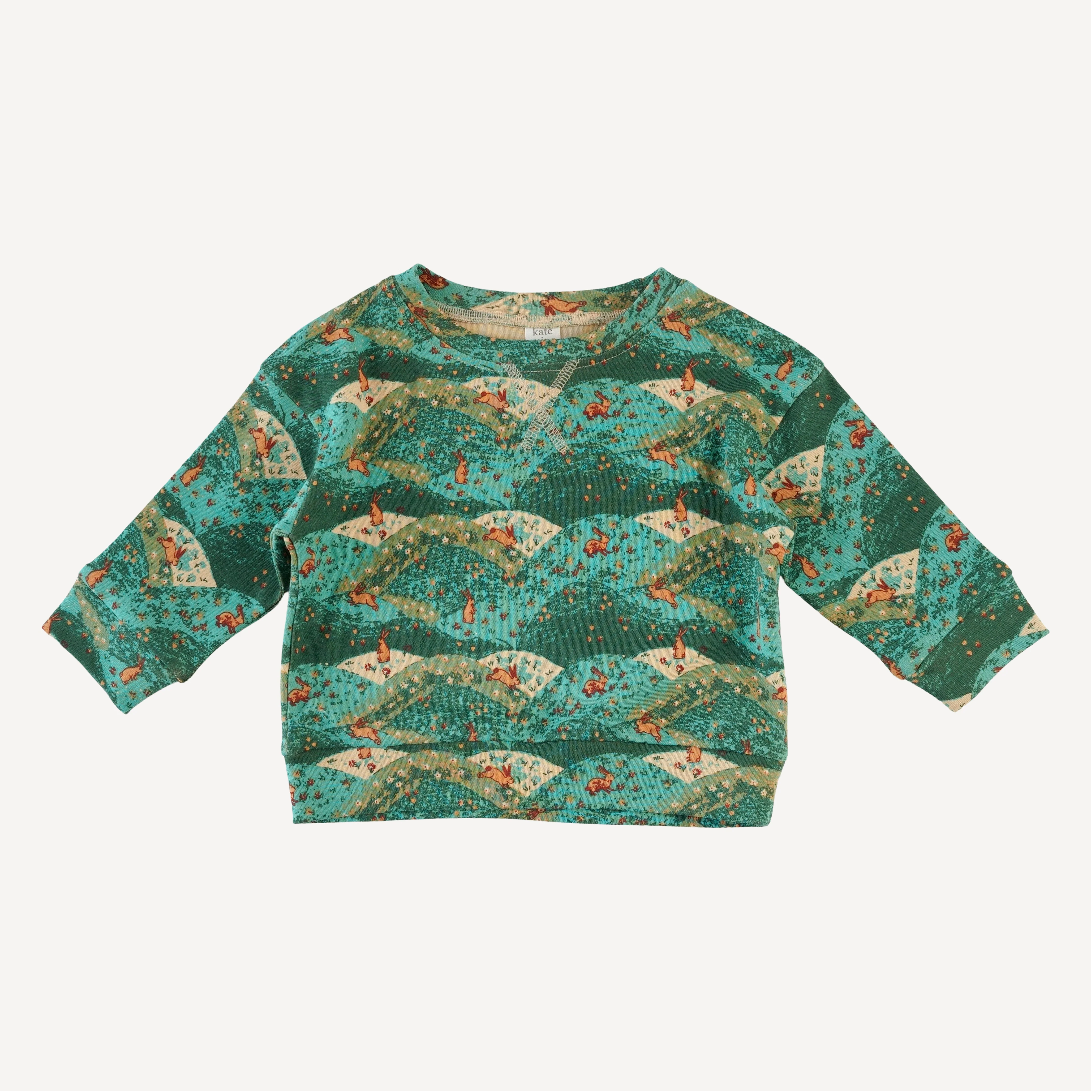 long sleeve relaxed jogger set | bunny fields | organic cotton interlock - Image 3