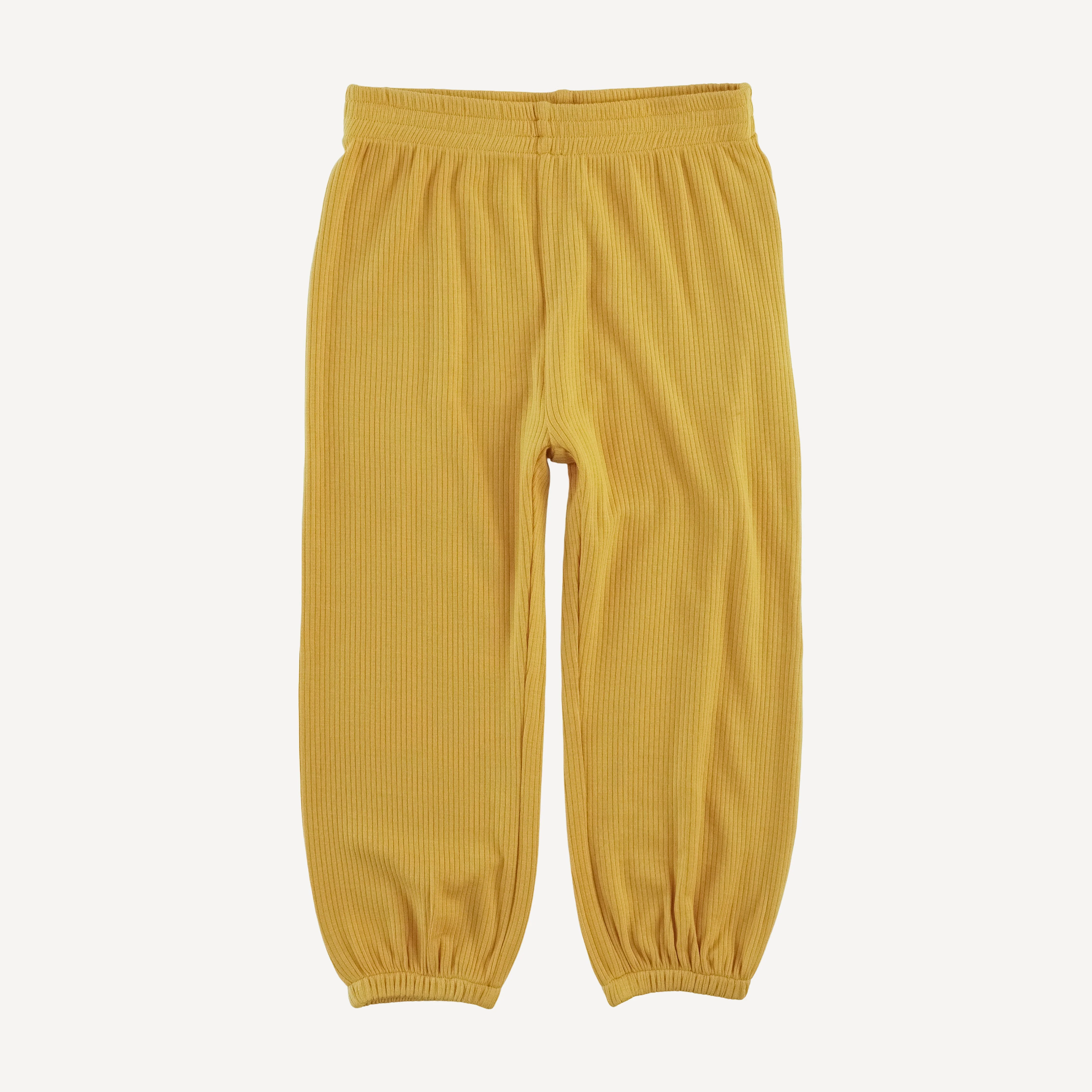 long sleeve relaxed jogger set | golden sun | modal skinny rib - Image 4