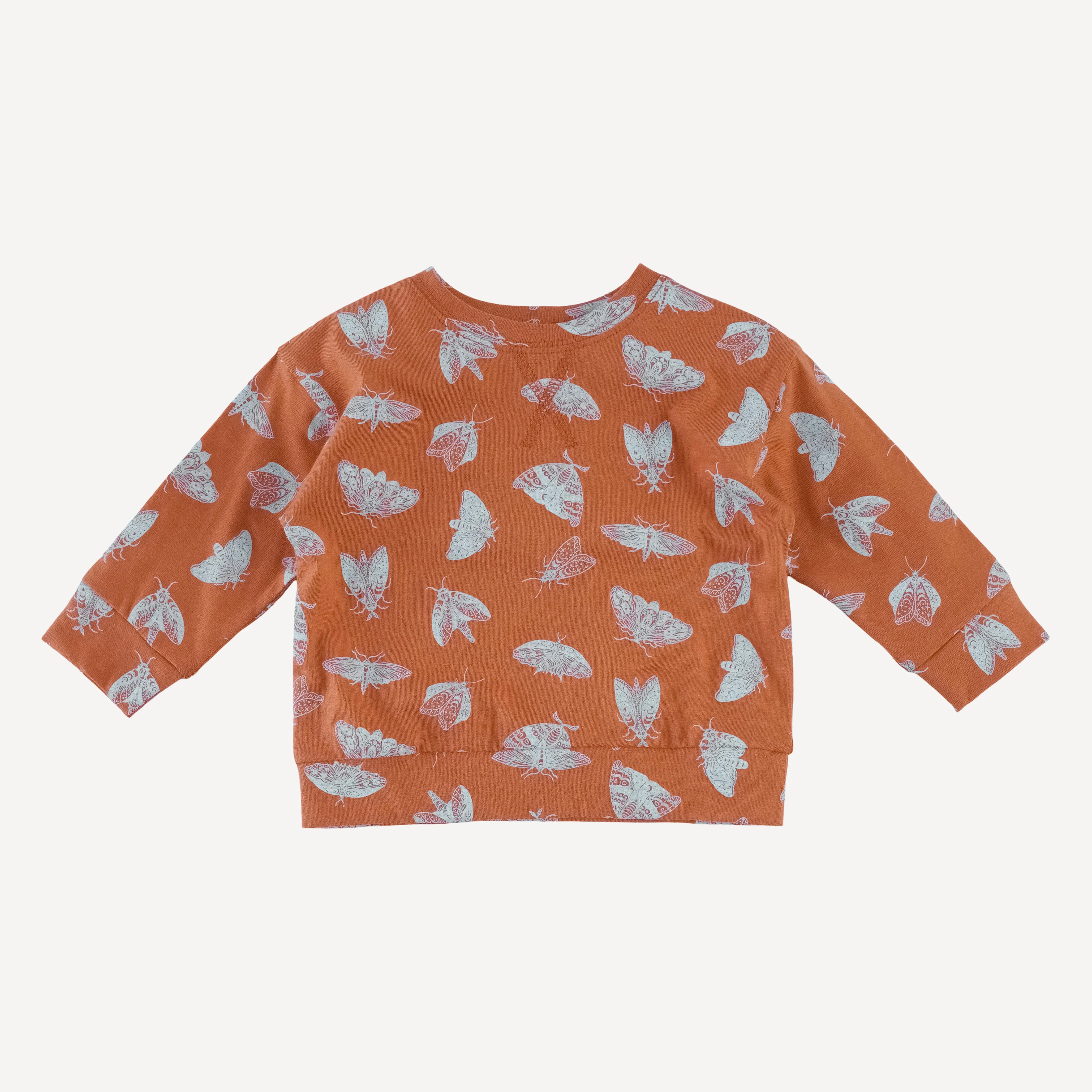 long sleeve relaxed jogger set | spicy moth scatter | organic cotton jersey - Image 3