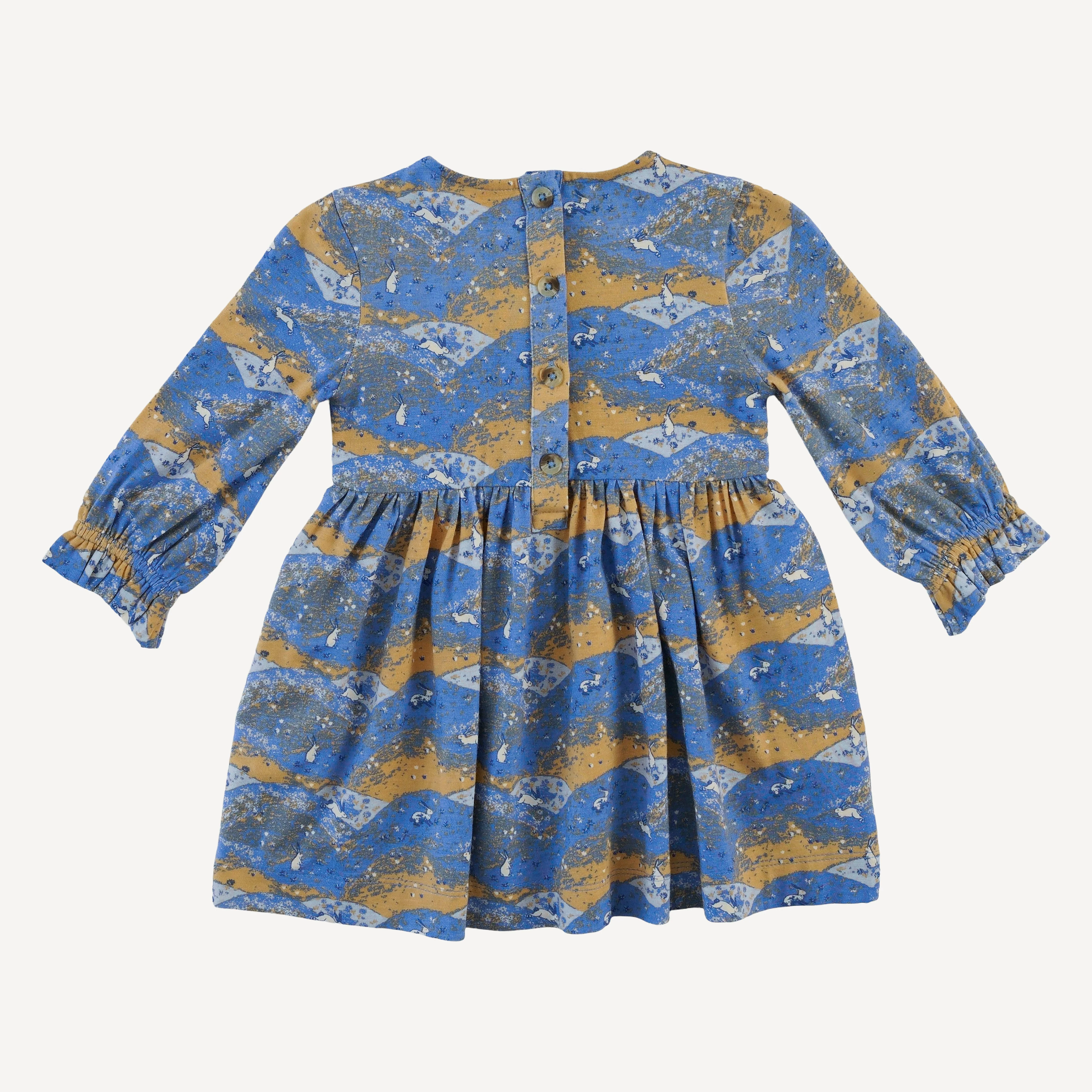 long sleeve square neck dress + legging set | bunny fields | bamboo - Image 4