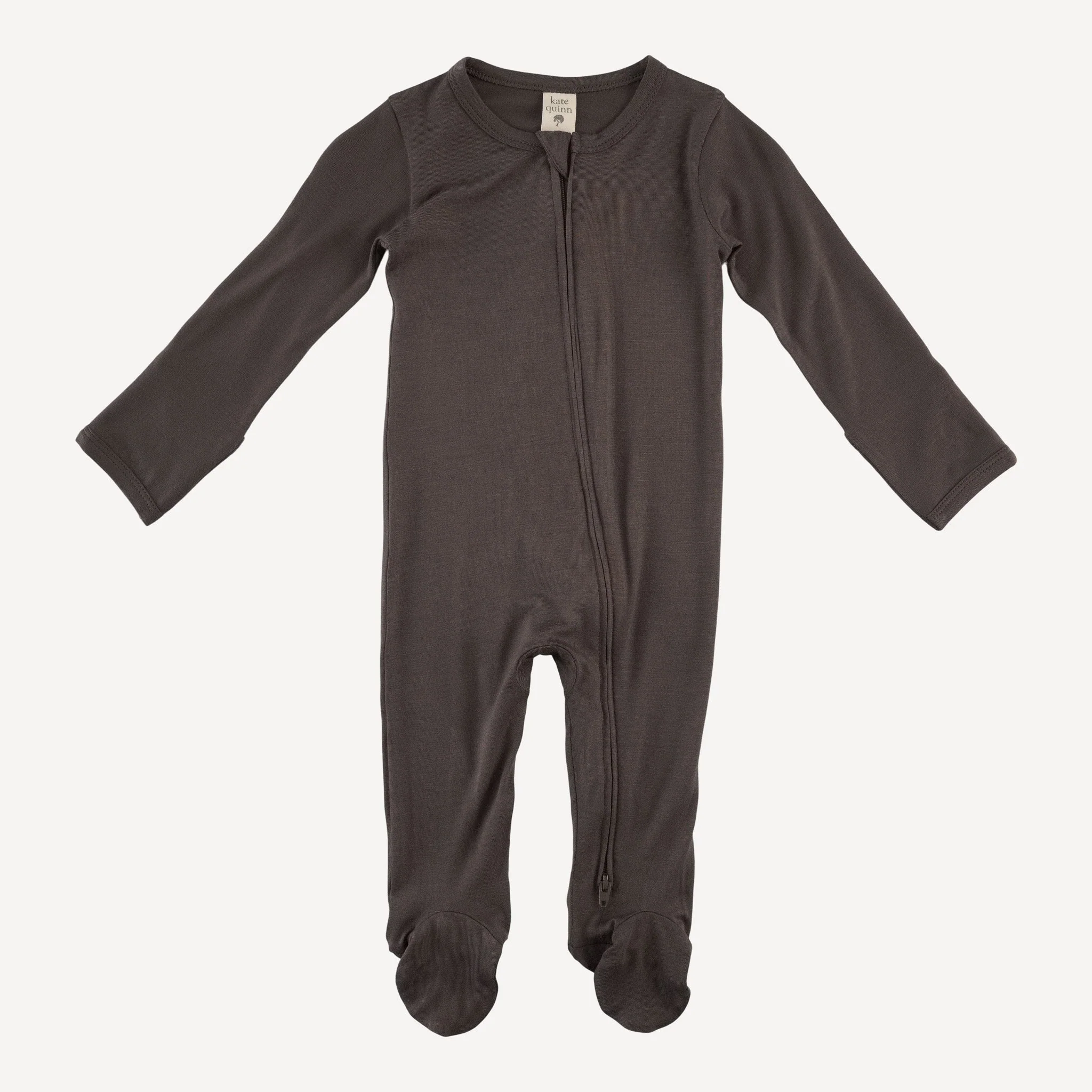 long sleeve two way zipper footie | gull | bamboo