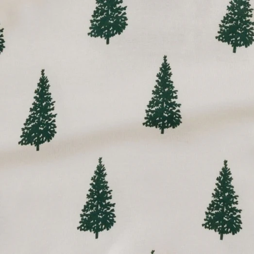 long sleeve two way zipper footie | mountain pine | organic cotton flat rib - Image 2