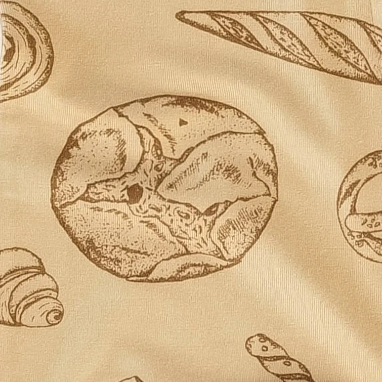 long sleeve two way zipper footie | bread | bamboo - Image 2