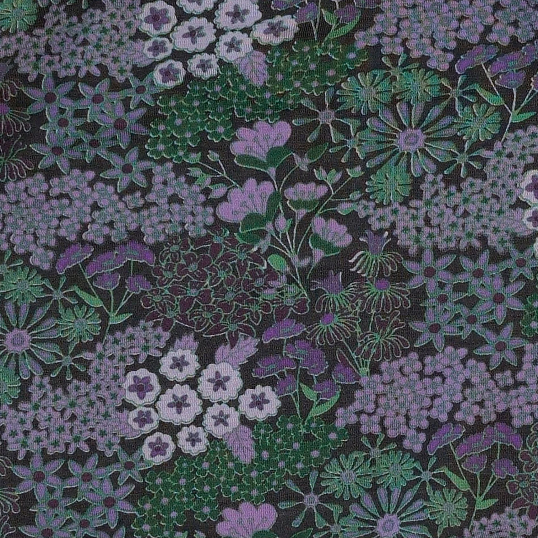 olive dress | purple ditsy | bamboo - Image 2