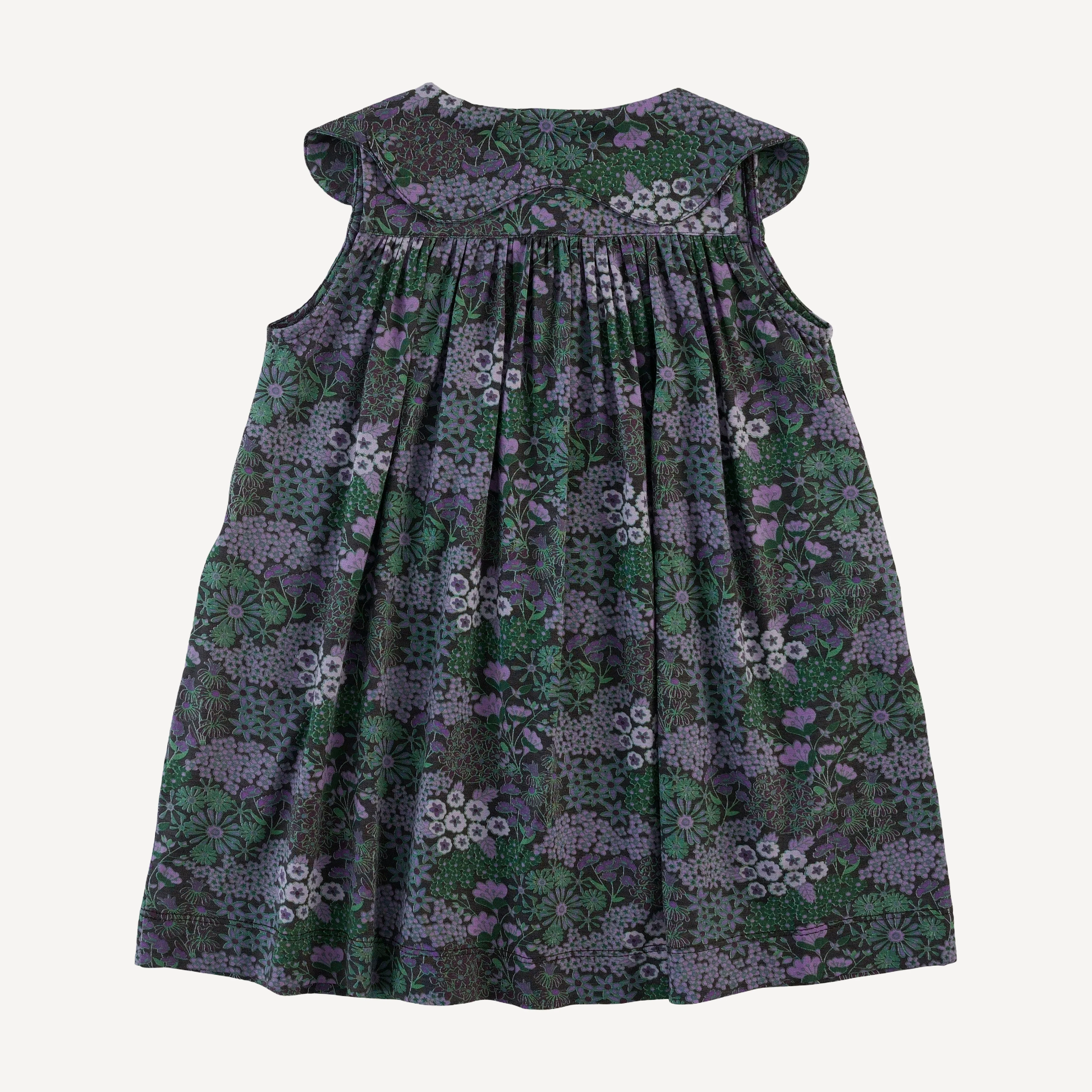 olive dress | purple ditsy | bamboo - Image 3