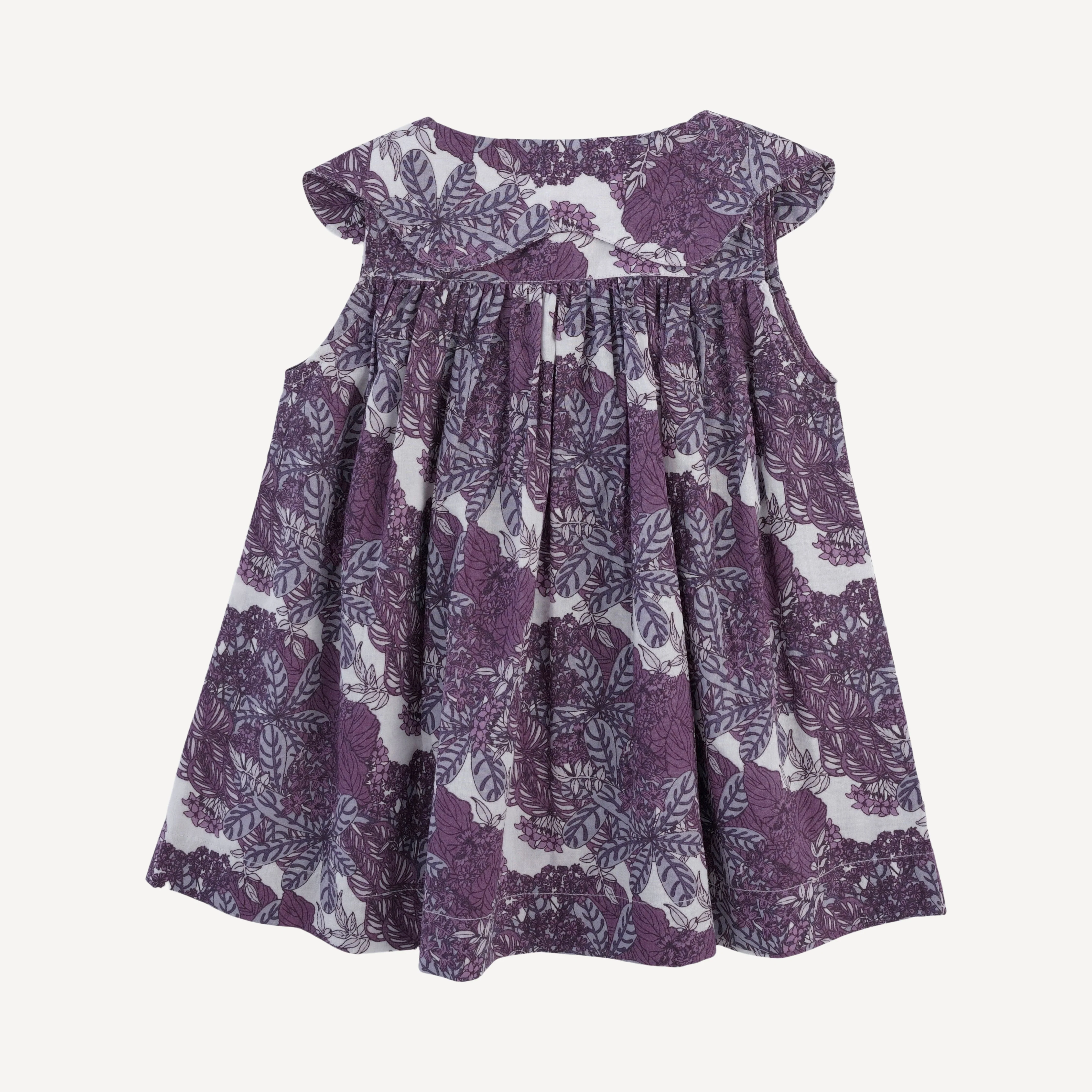 olive top | grape goldilocks floral | organic cotton woven - Image 3