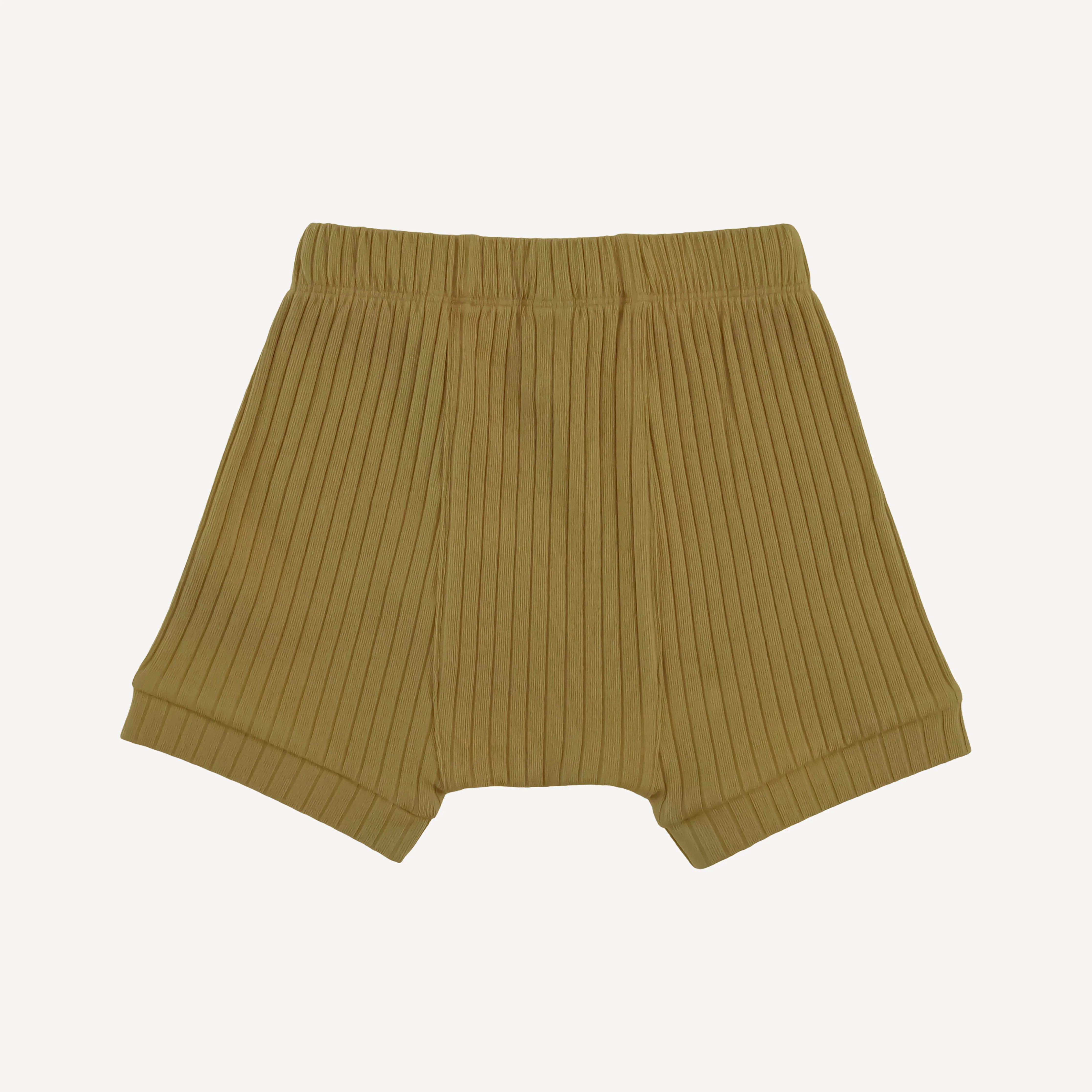 panda short | deep flaxen | organic cotton wide rib - Image 3