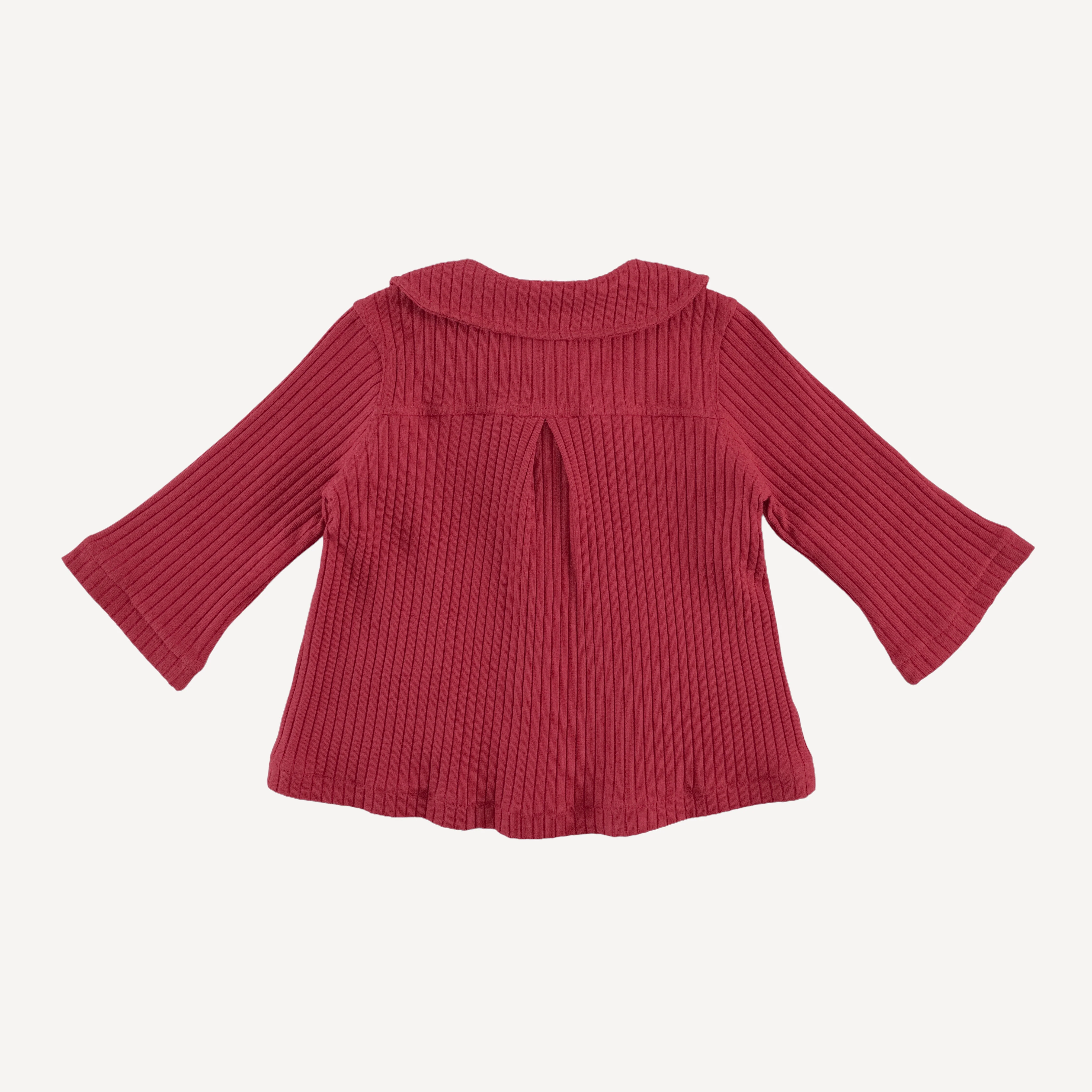 peter pan swing jacket | savvy red | organic cotton wide rib - Image 3