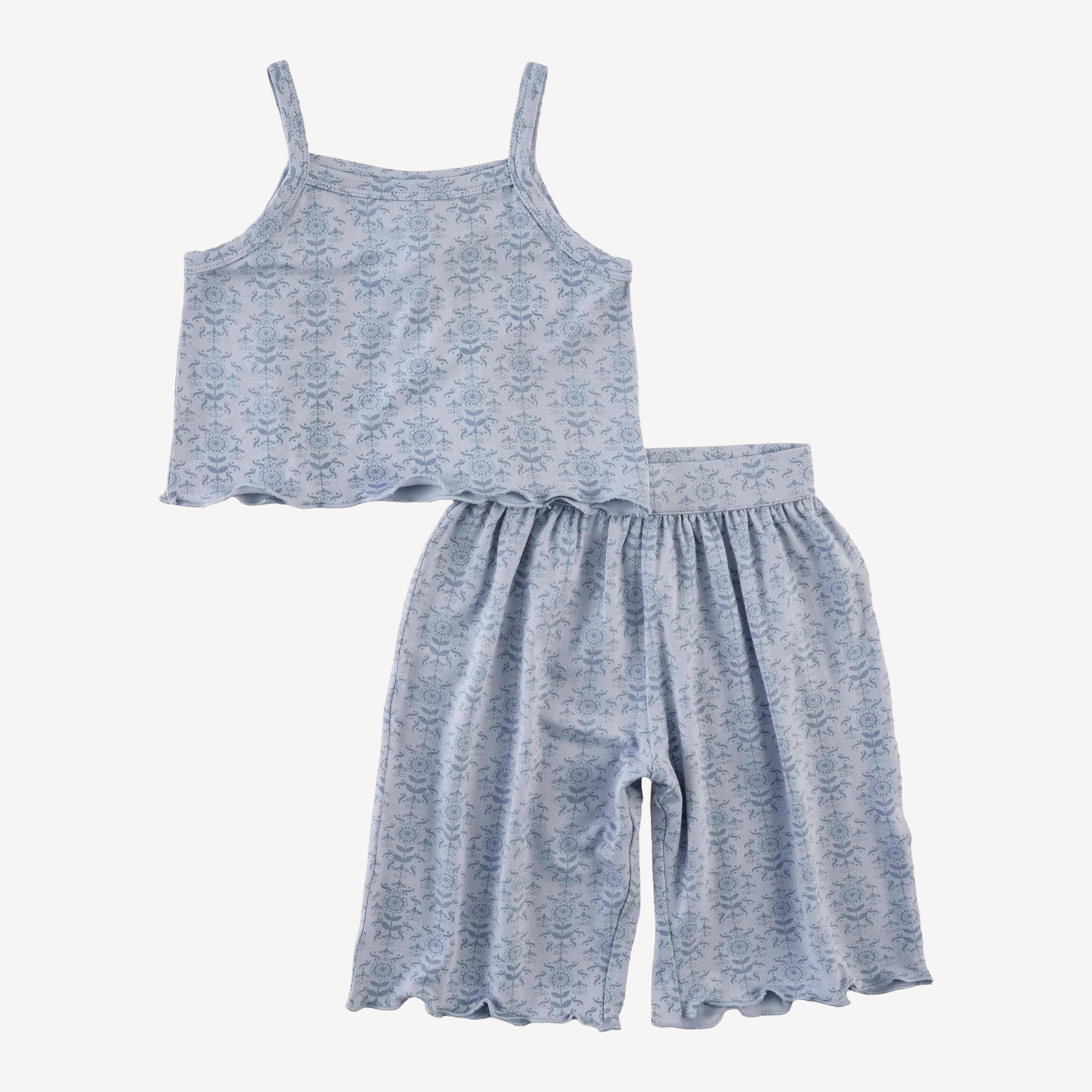 jade set | cornflower folk wallpaper | bamboo