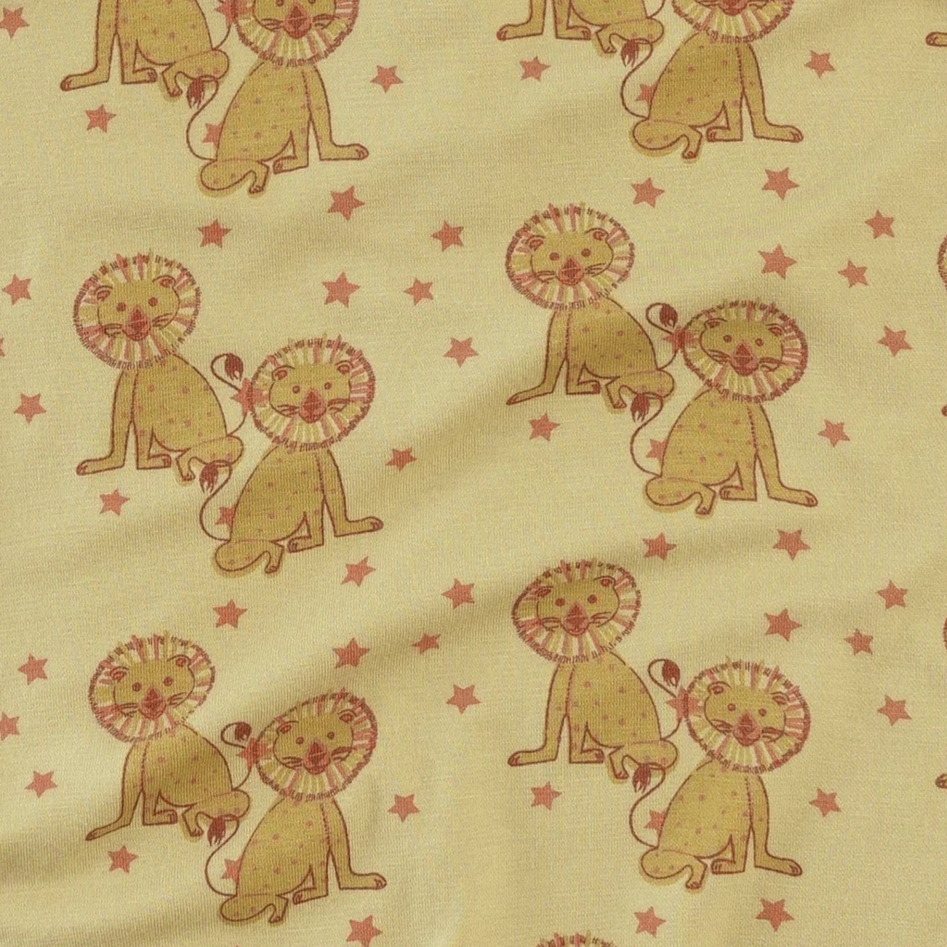 long sleeve crew neck pj set | vintage lion | bamboo - Image 2