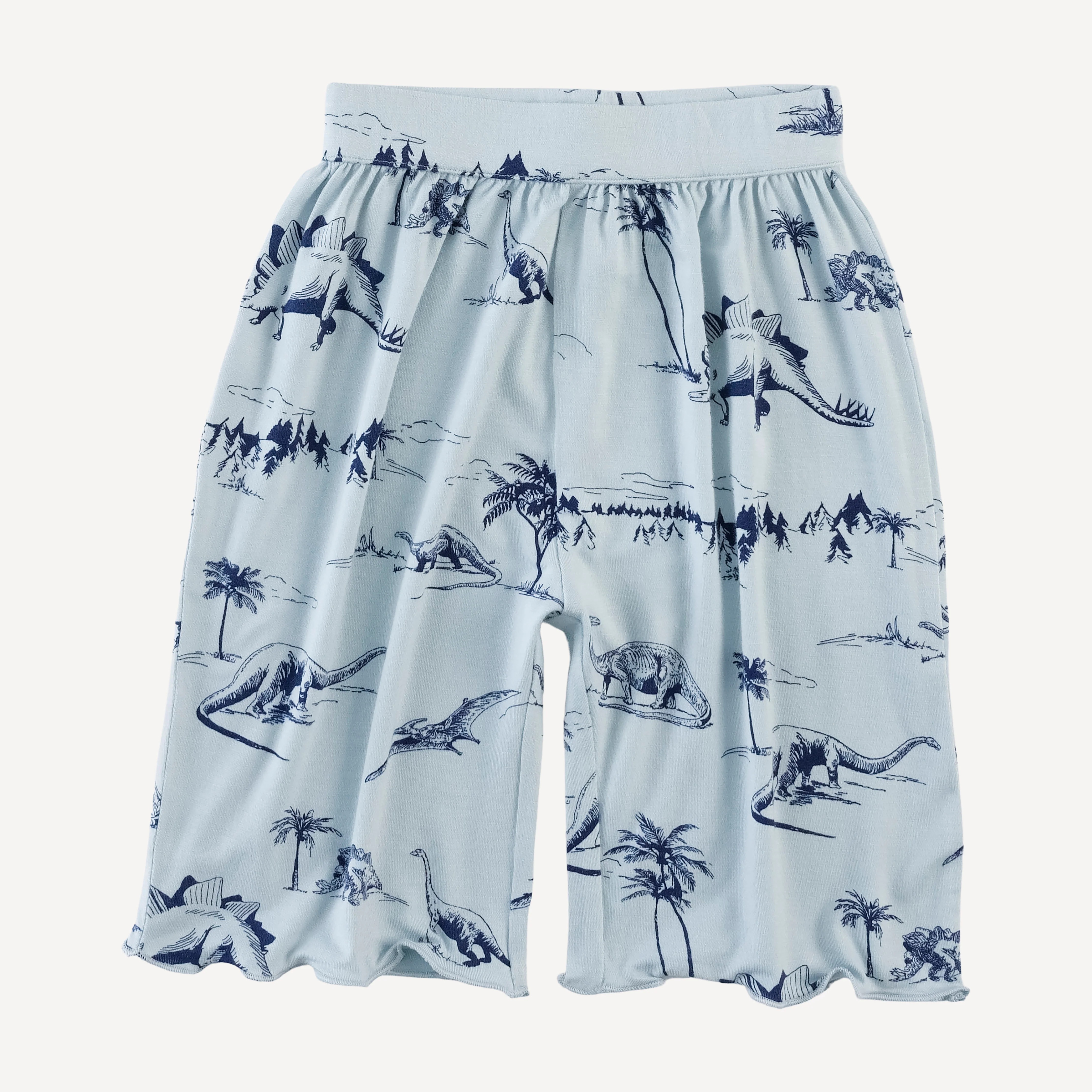 long sleeve jade set | blue dino landscape | bamboo - Image 4