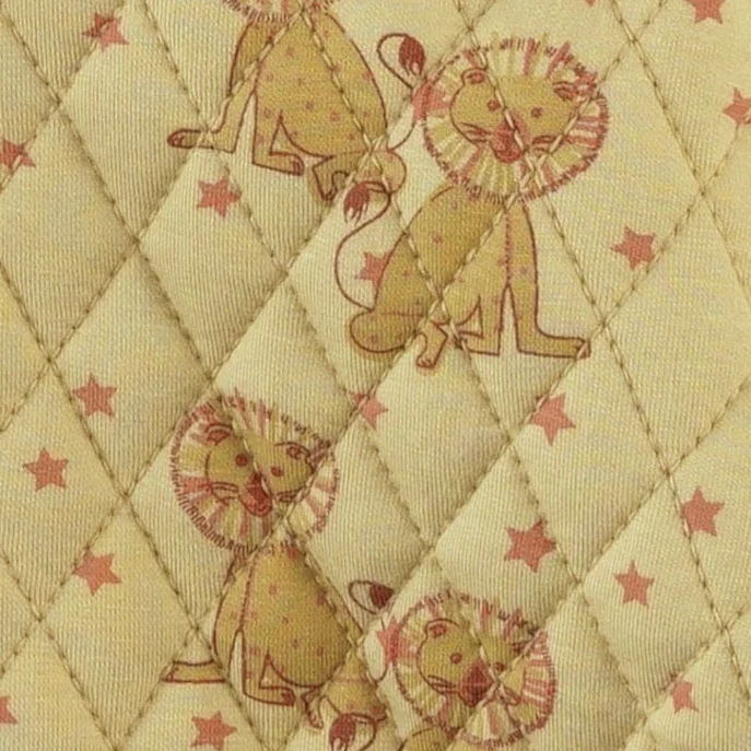 quilted hooded jacket | vintage lion | bamboo - Image 2
